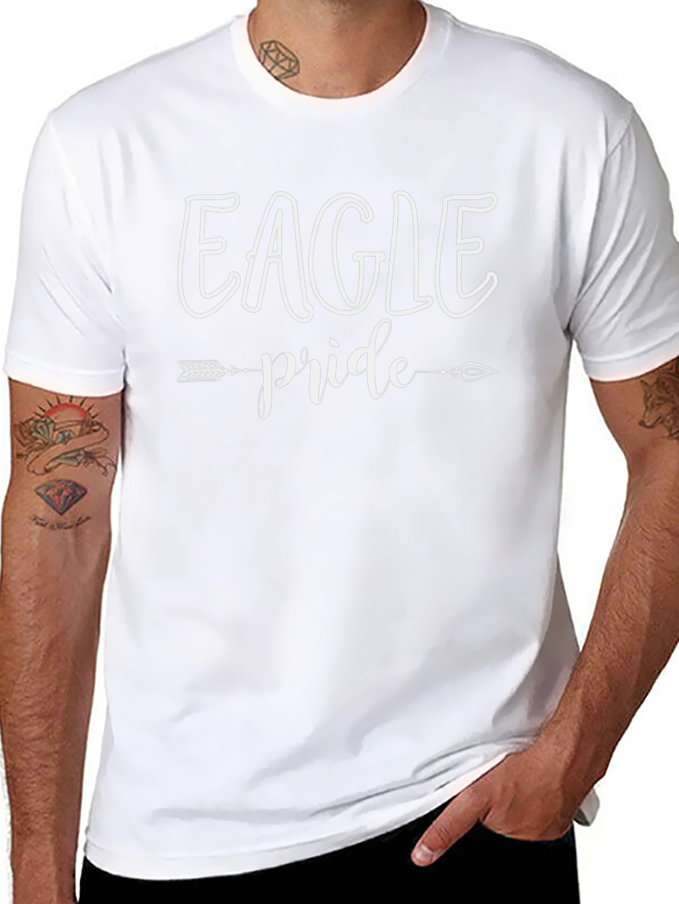 Eagle Pride Graphic Tee - Black Cotton T-Shirt
