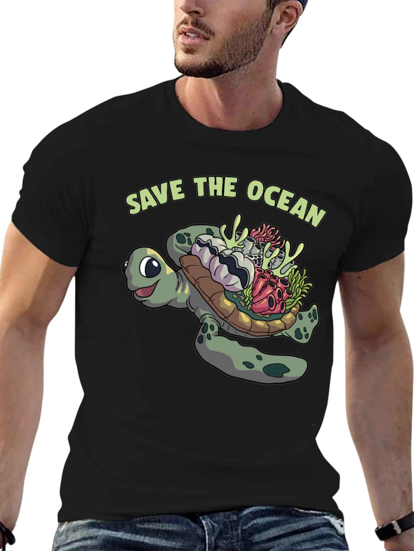 Save the Ocean Turtle Graphic Tee