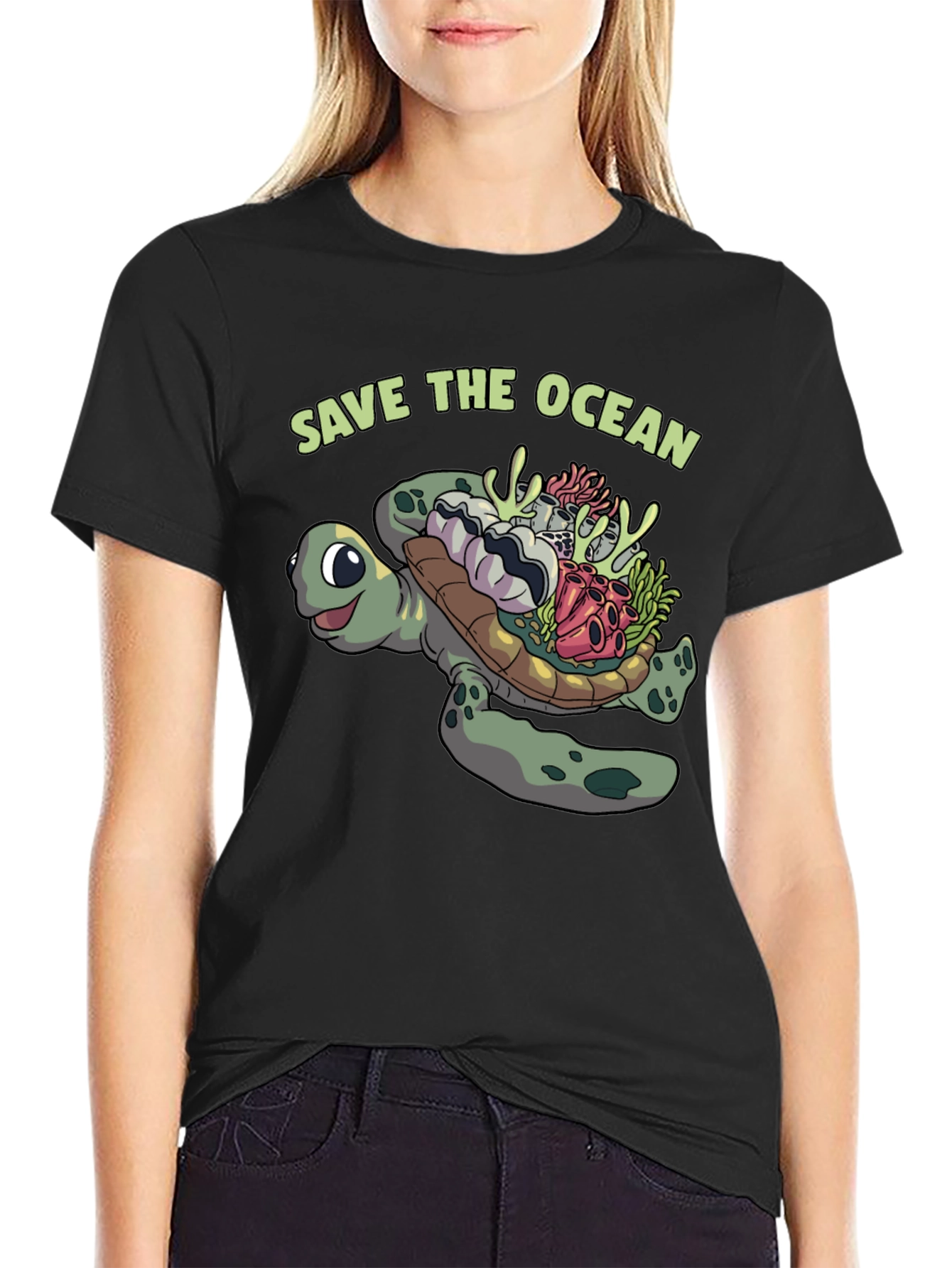 Save the Ocean Turtle Graphic Tee
