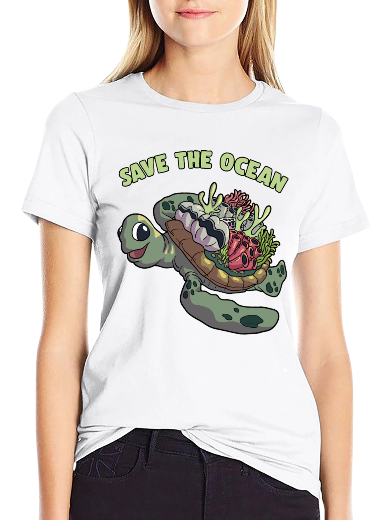 Save the Ocean Turtle Graphic Tee
