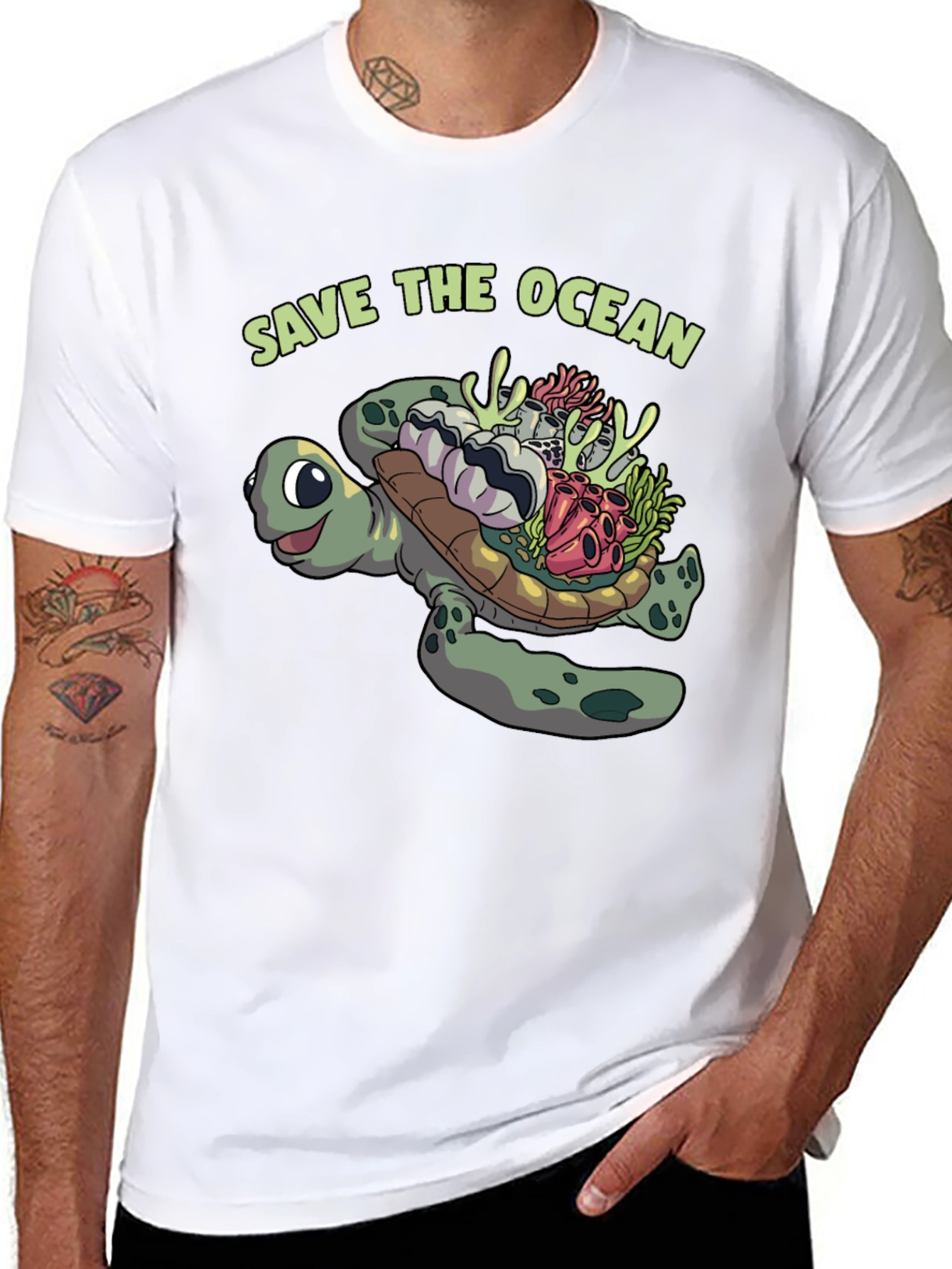 Save the Ocean Turtle Graphic Tee