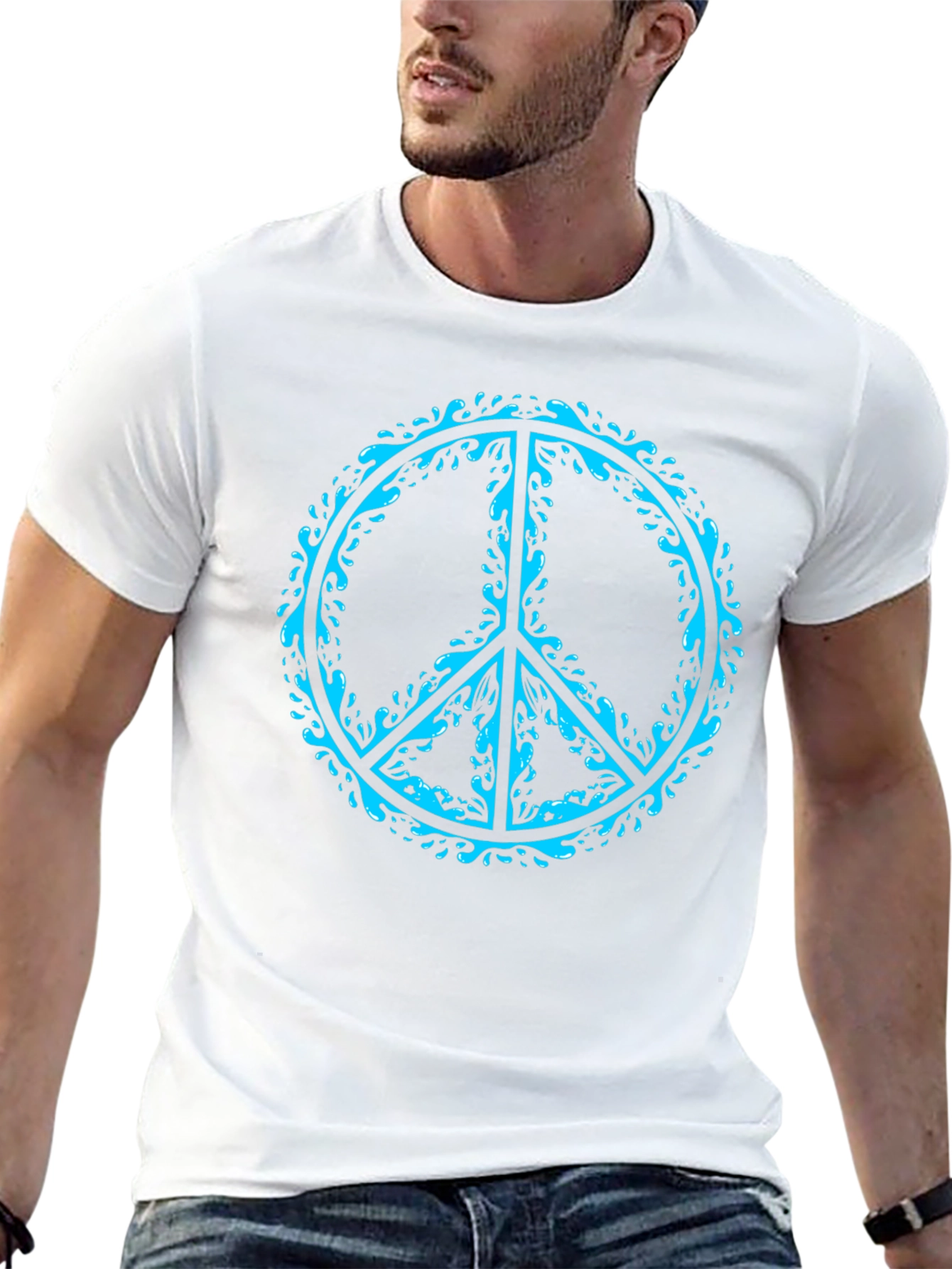 Peace Sign Graphic Tee - Stylish Black T-Shirt