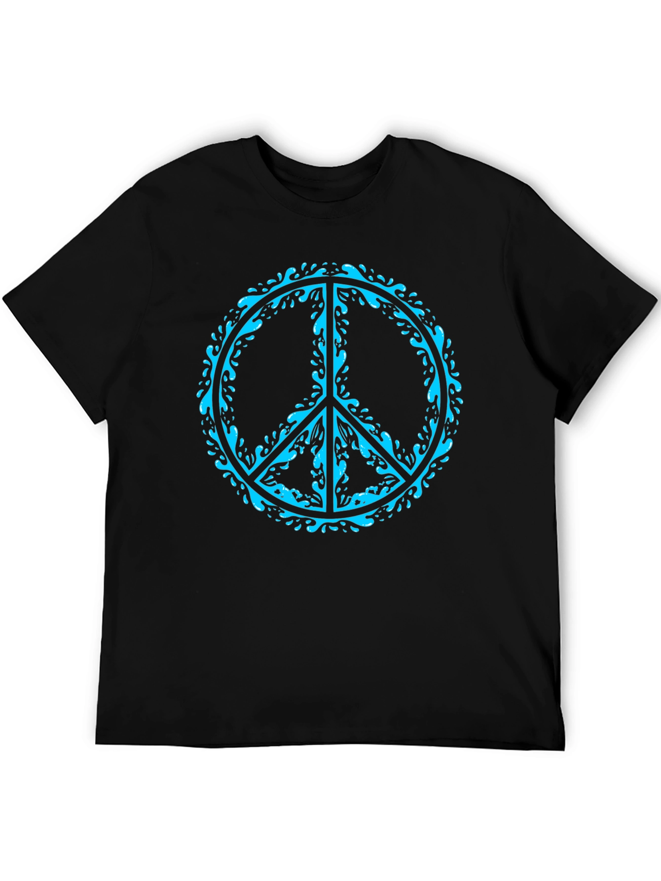 Peace Sign Graphic Tee - Stylish Black T-Shirt