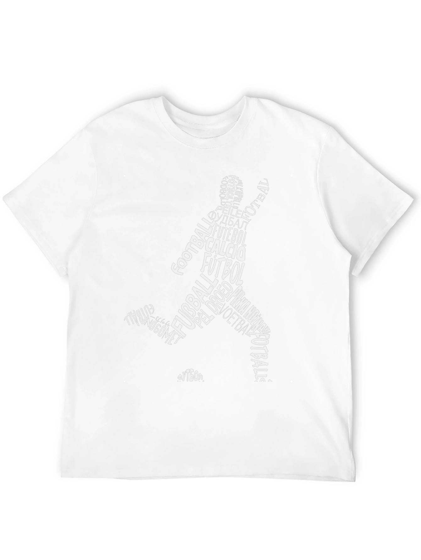 Word Art Soccer Player Black T-Shirt