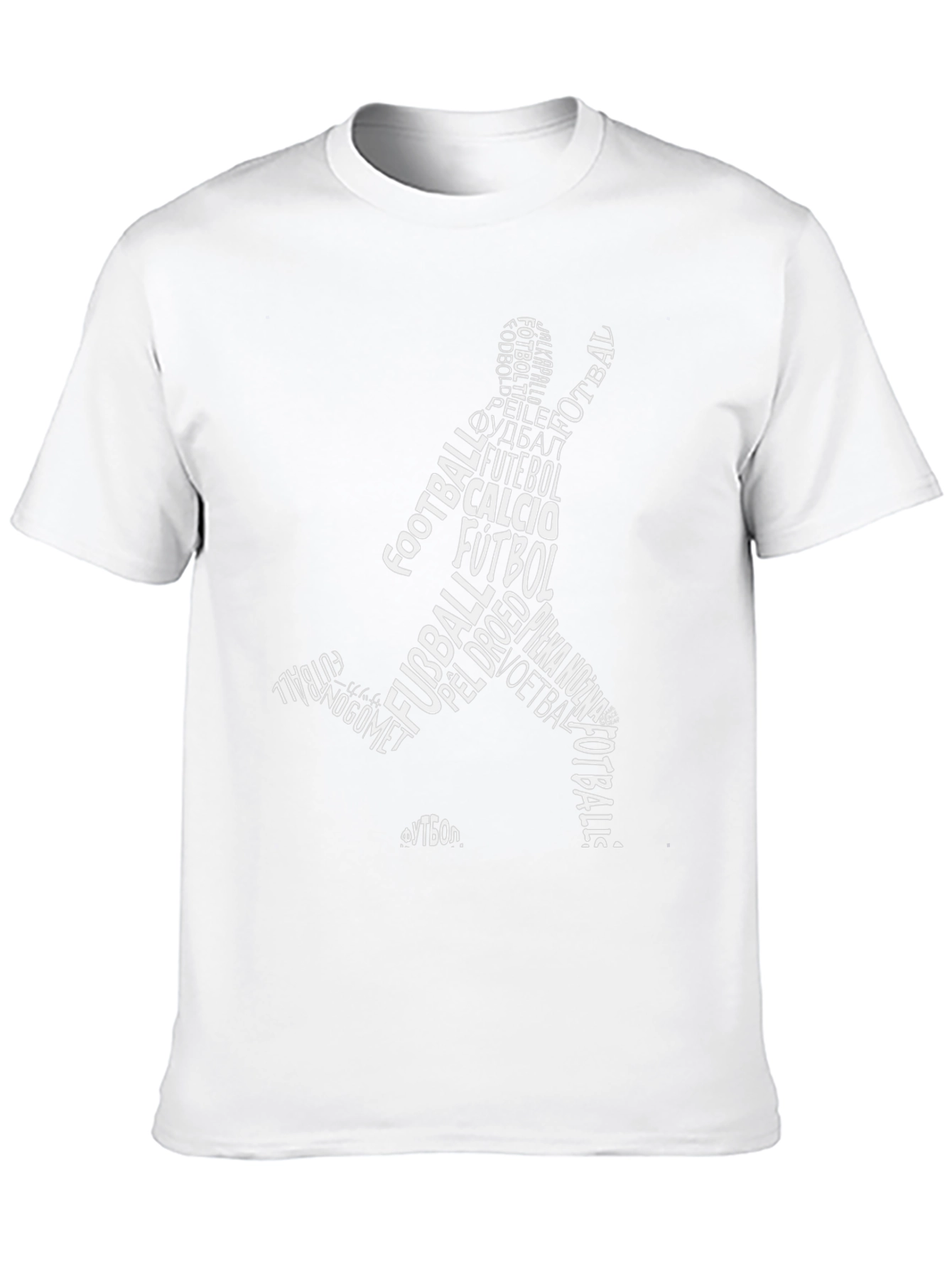 Word Art Soccer Player Black T-Shirt