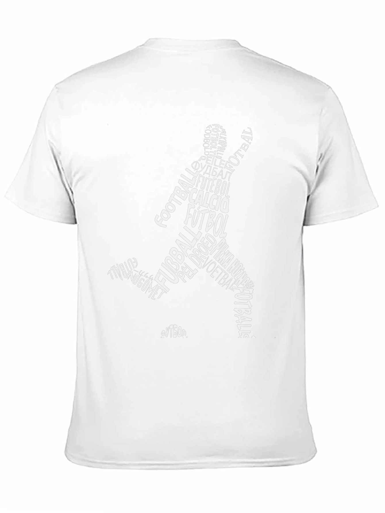 Word Art Soccer Player Black T-Shirt