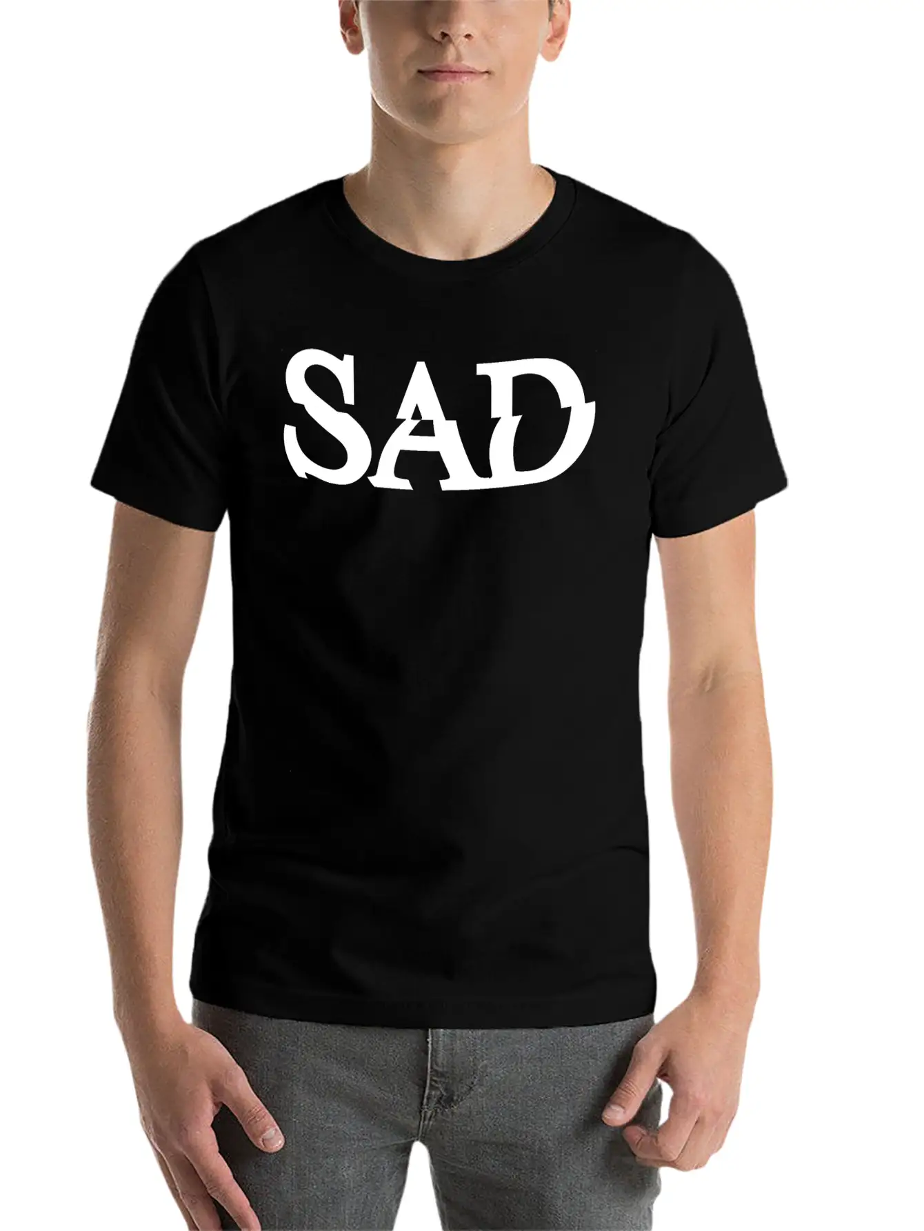 Sad Unisex Casual T-Shirt – Clean Design For Daily Comfort