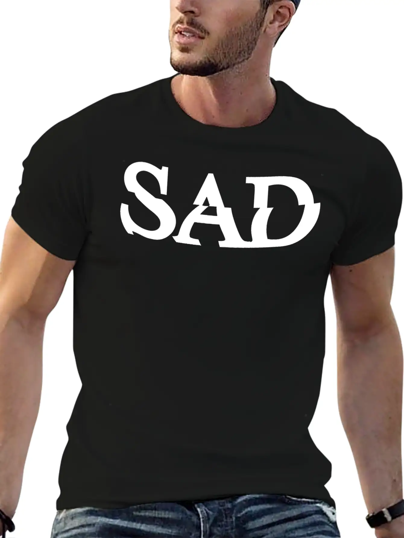 Sad Unisex Casual T-Shirt – Clean Design For Daily Comfort