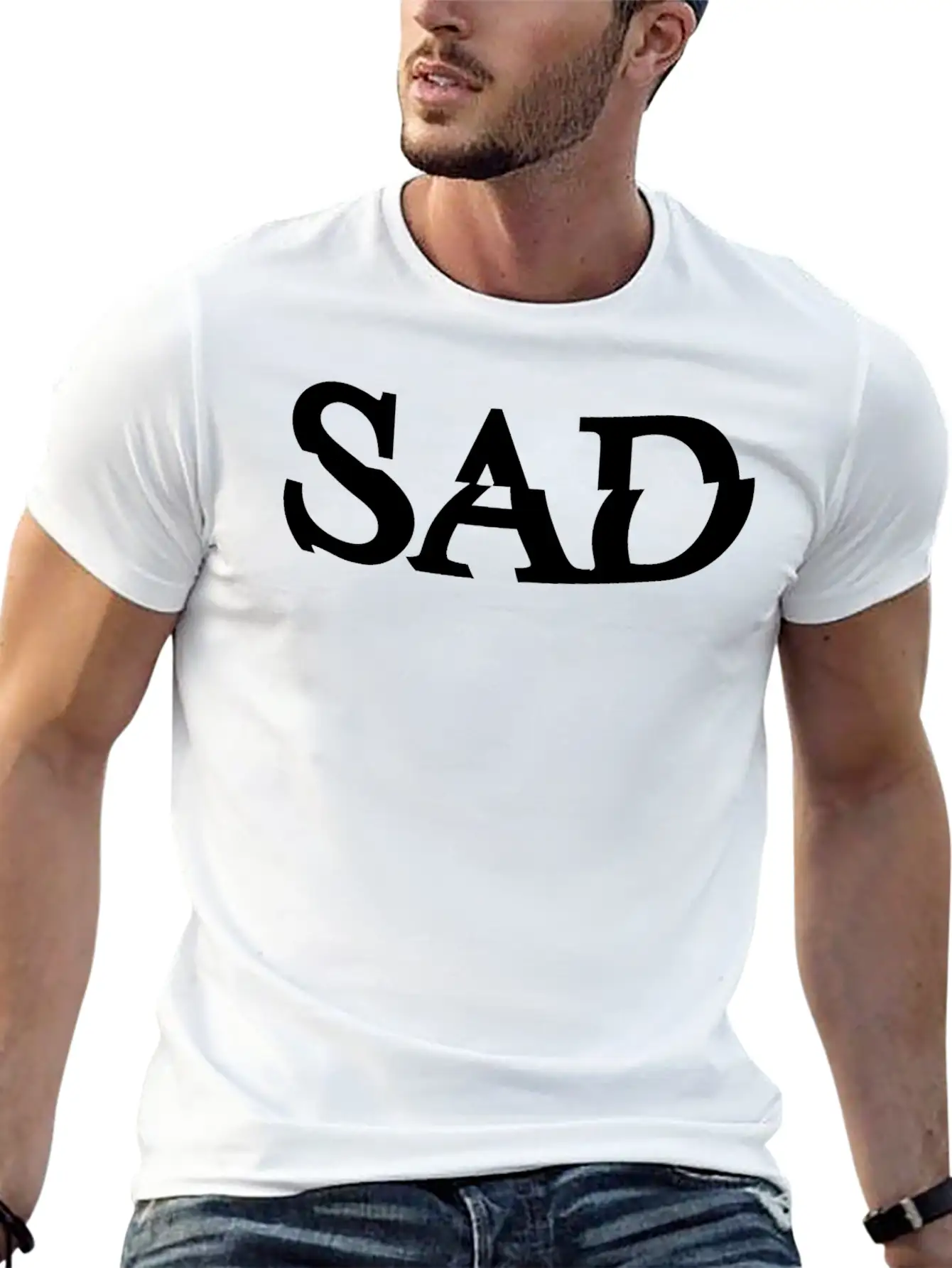 Sad Unisex Casual T-Shirt – Clean Design For Daily Comfort