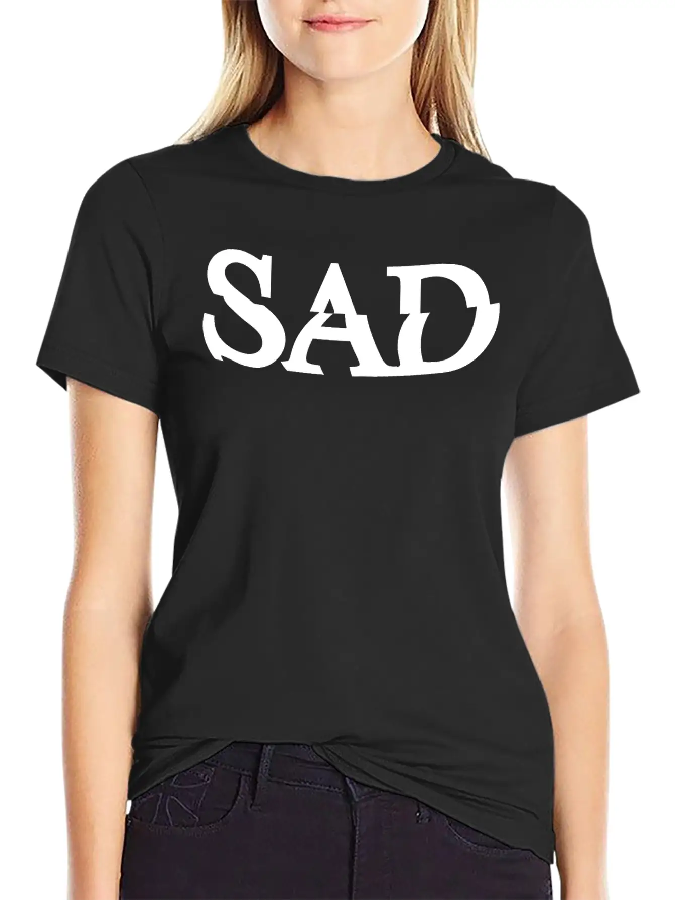 Sad Unisex Casual T-Shirt – Clean Design For Daily Comfort