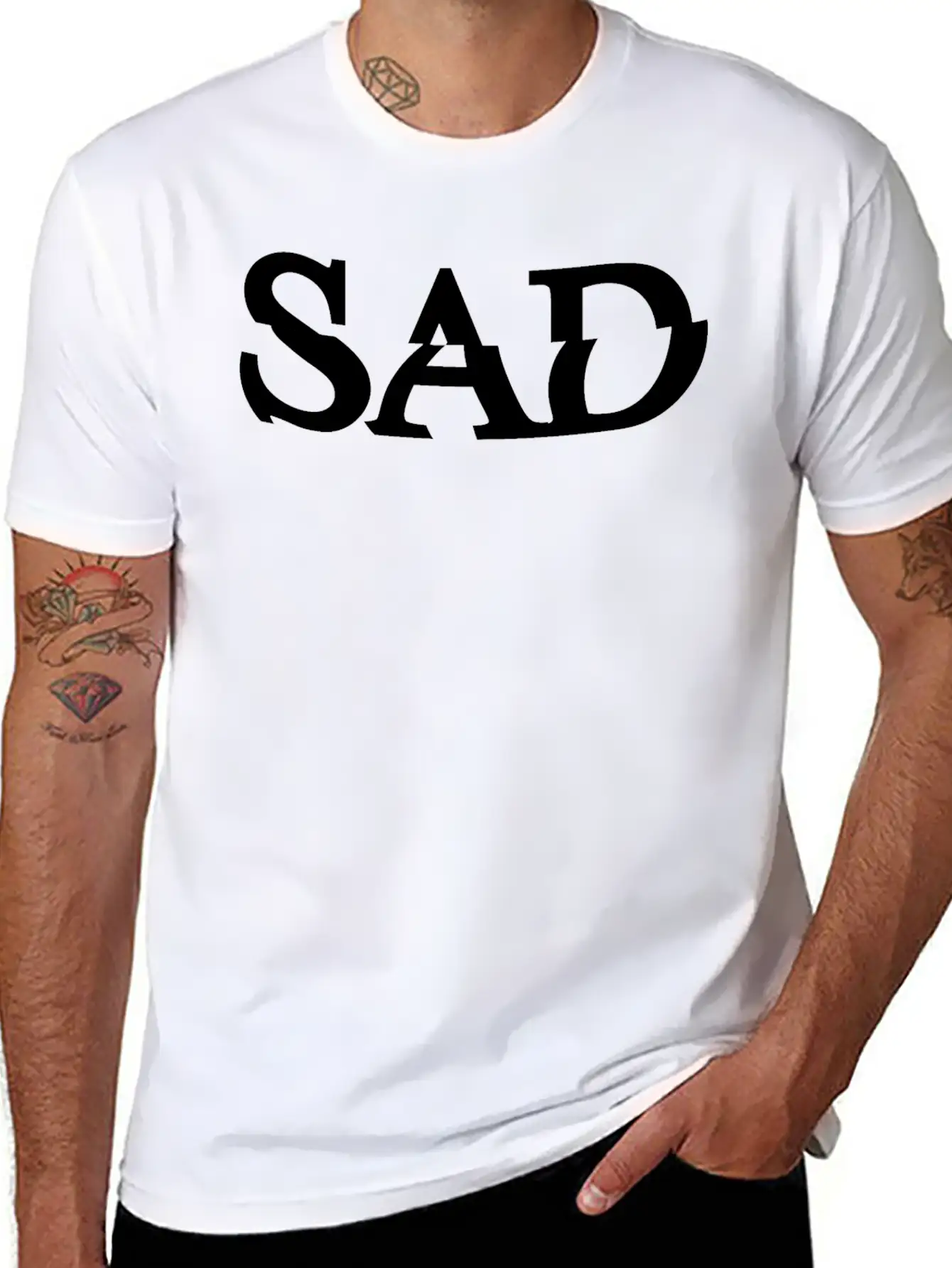 Sad Unisex Casual T-Shirt – Clean Design For Daily Comfort