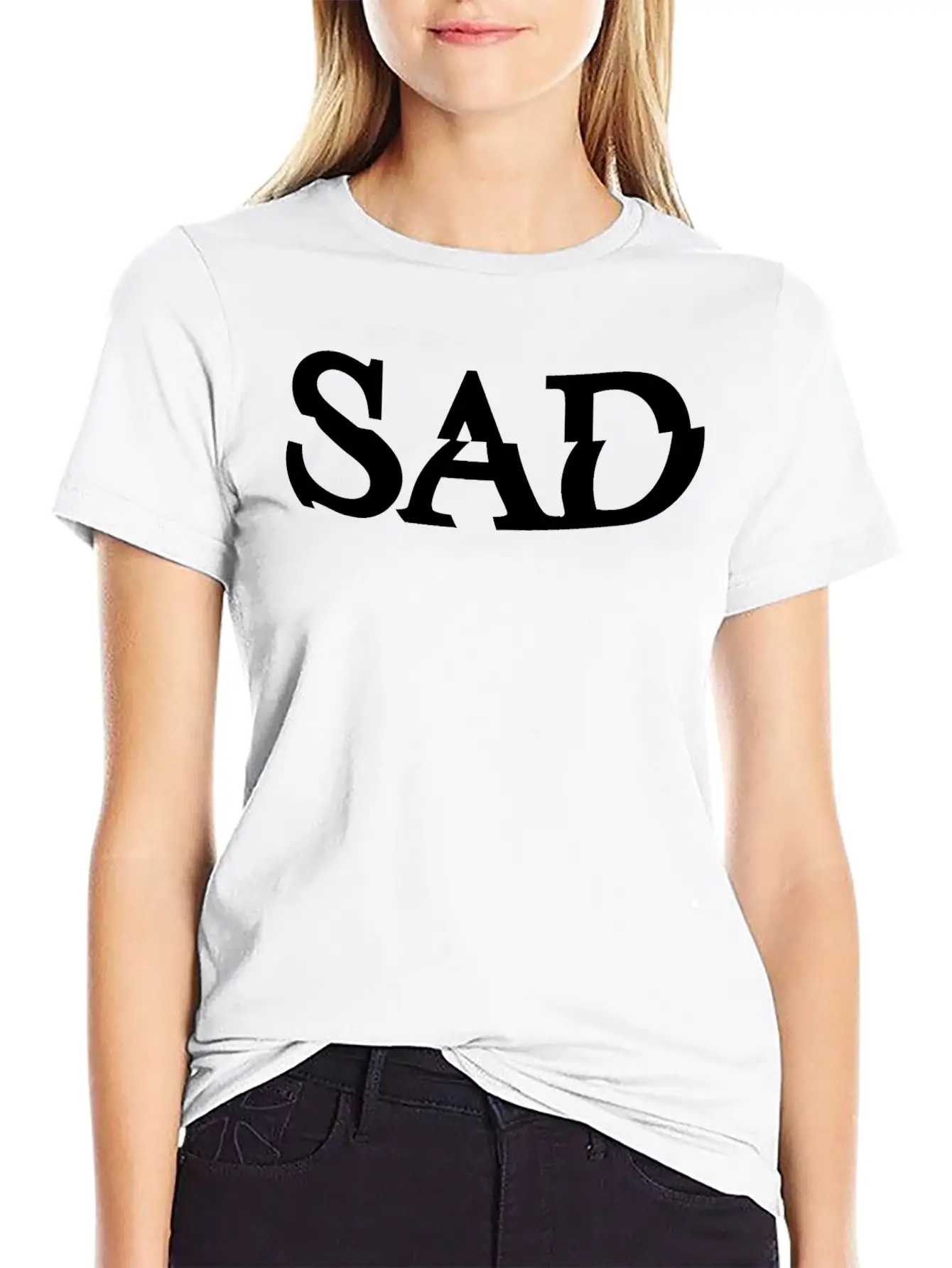 Sad Unisex Casual T-Shirt – Clean Design For Daily Comfort