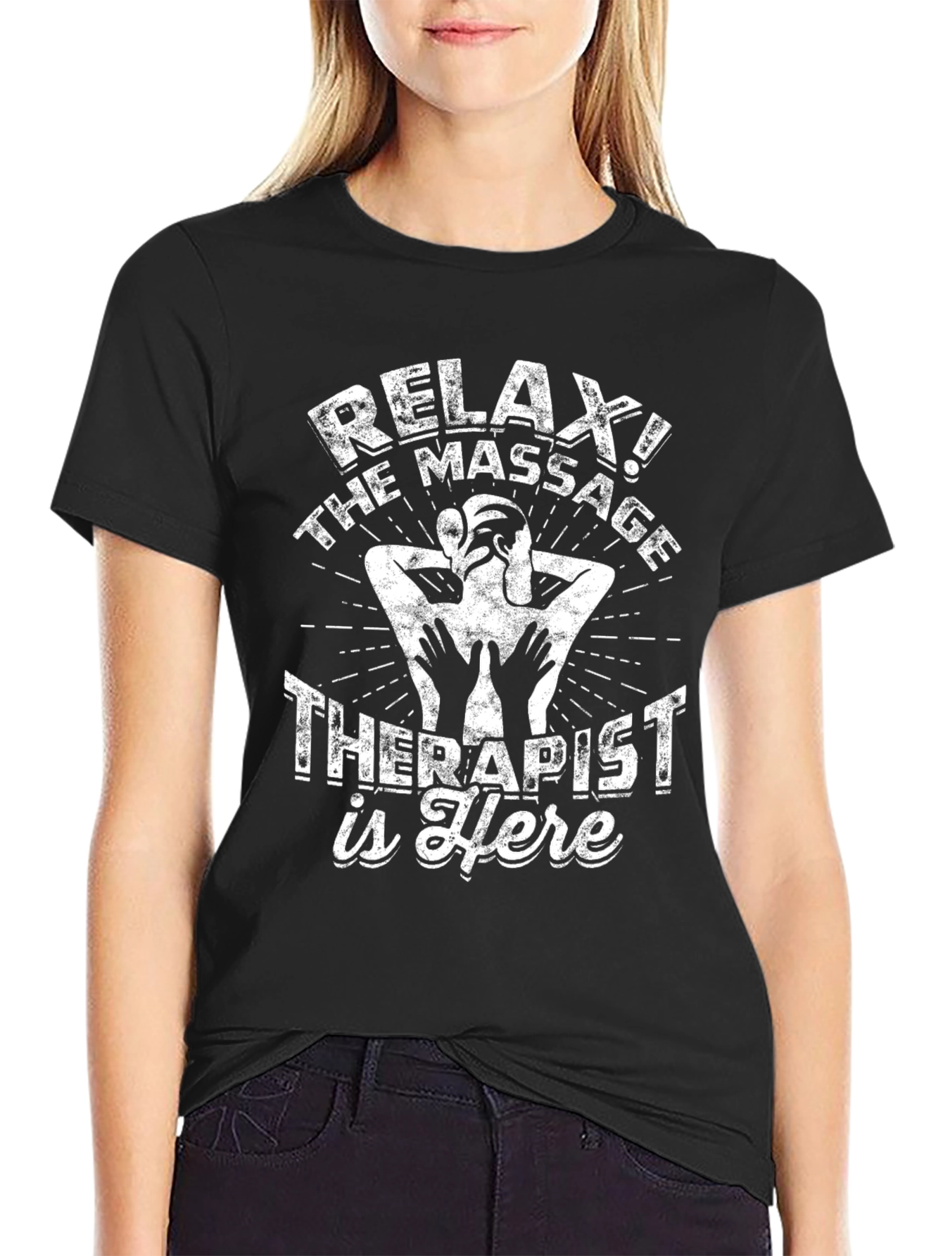 Relax Massage Therapist Tee - Black