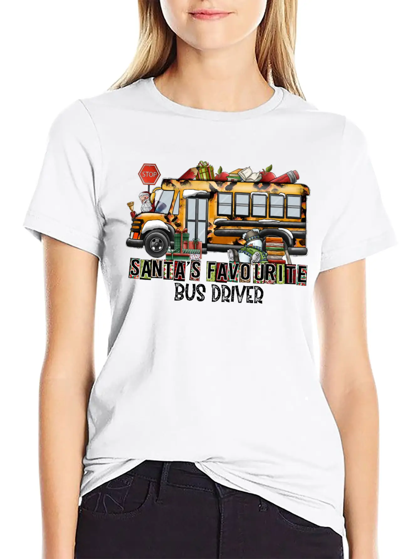 Santa Favourite Bus Driver Unisex Casual T-Shirt – Clean Design For Daily Comfort