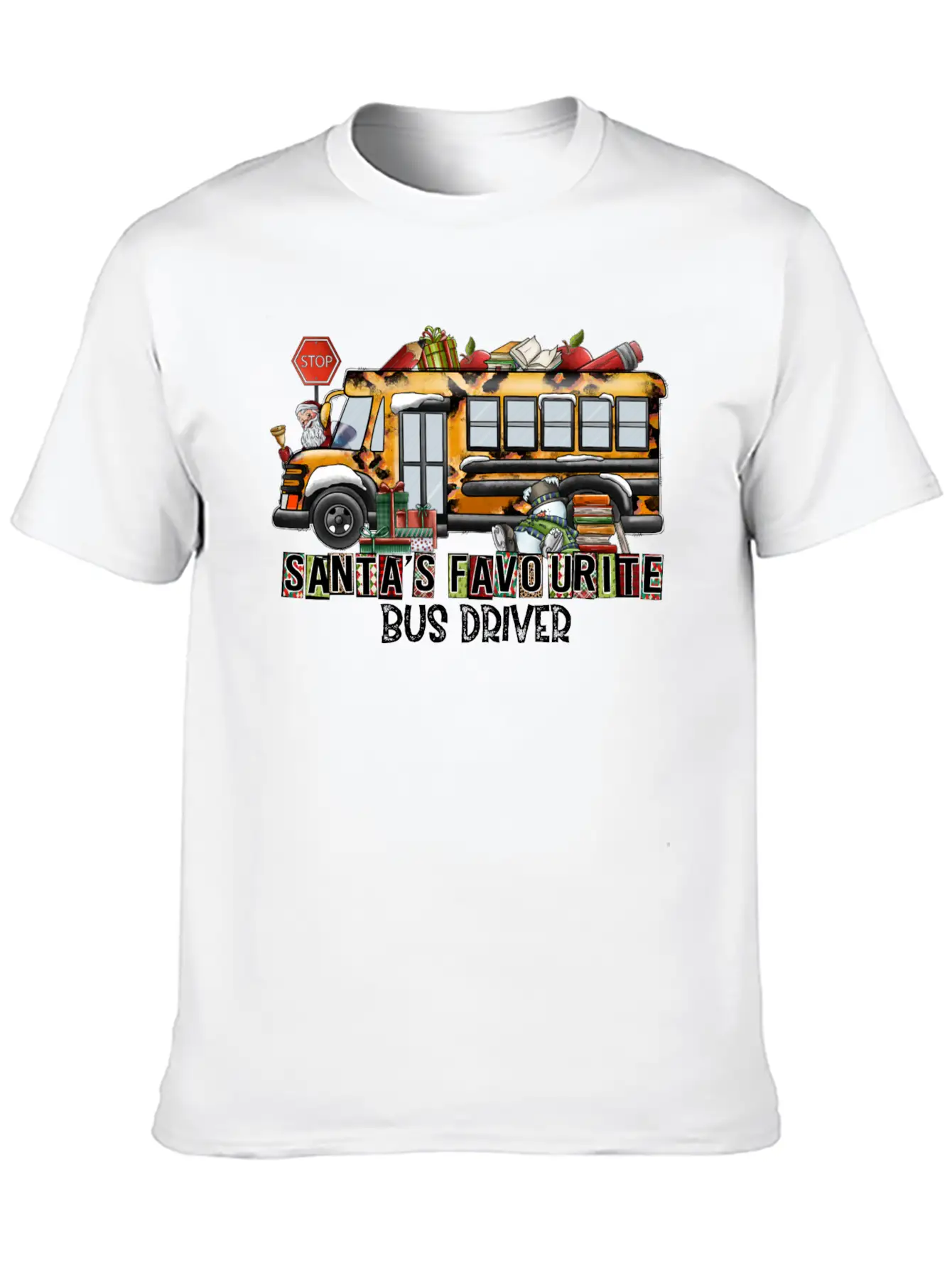 Santa Favourite Bus Driver Unisex Casual T-Shirt – Clean Design For Daily Comfort
