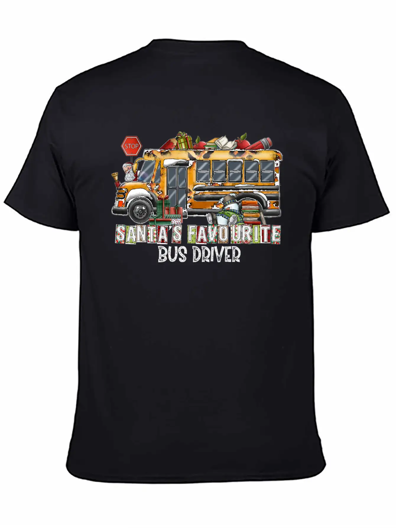 Santa Favourite Bus Driver Unisex Casual T-Shirt – Clean Design For Daily Comfort