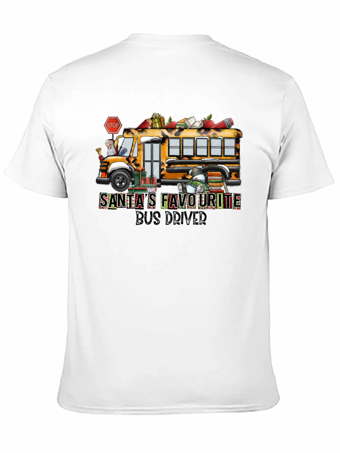 Santa Favourite Bus Driver Unisex Casual T-Shirt – Clean Design For Daily Comfort