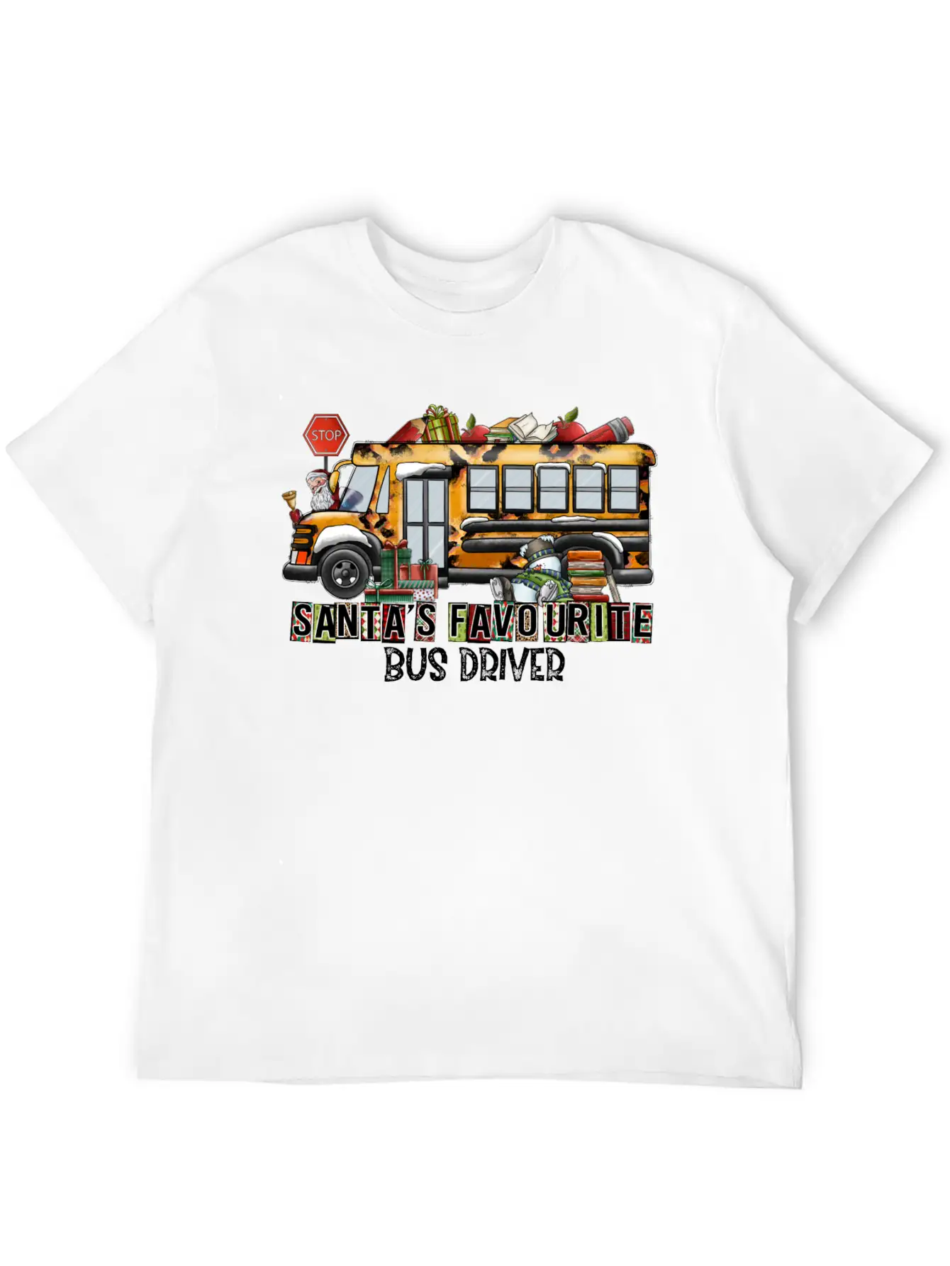 Santa Favourite Bus Driver Unisex Casual T-Shirt – Clean Design For Daily Comfort
