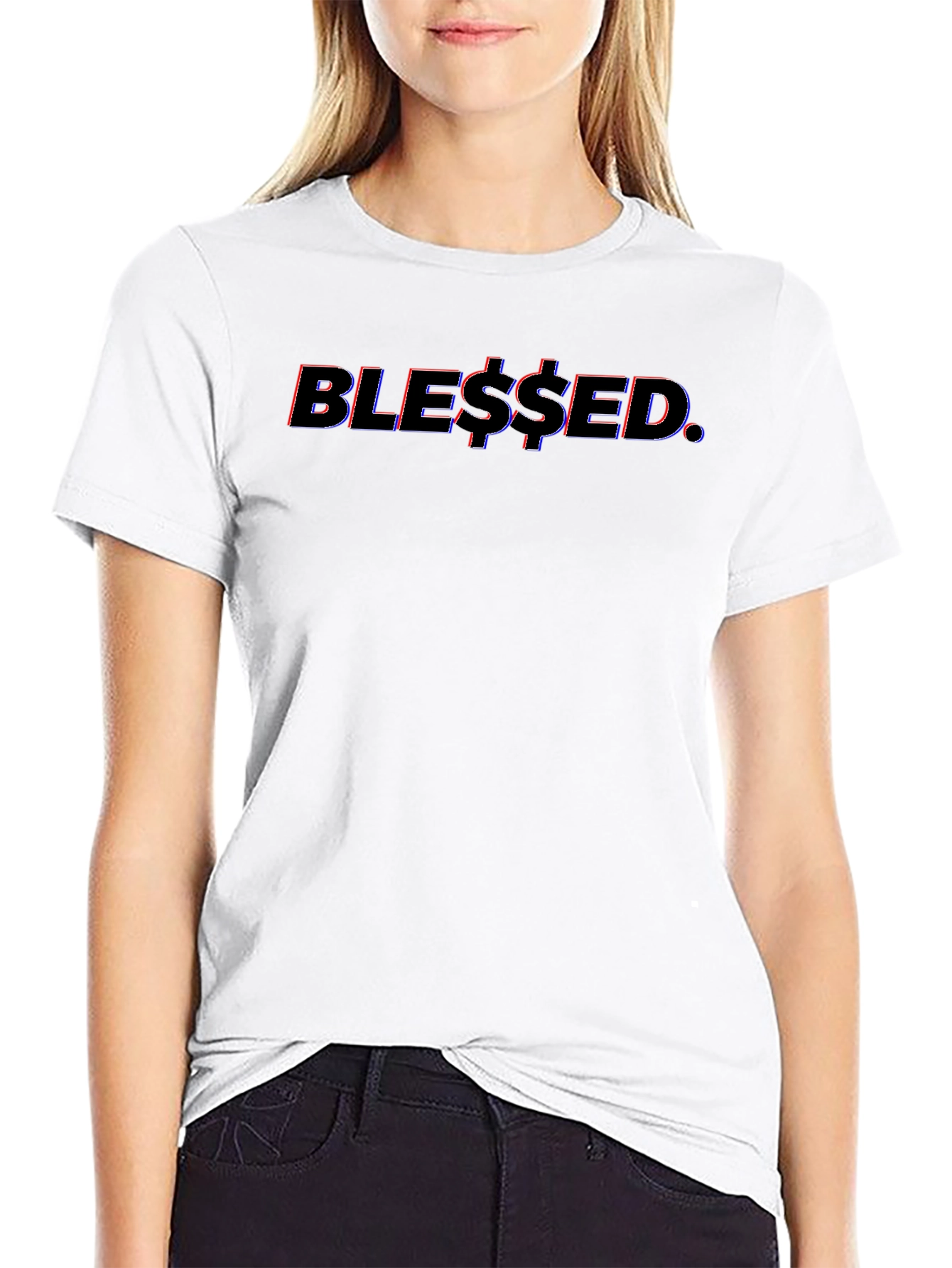 Blessed Graphic Tee - Stylish Black Cotton T-Shirt