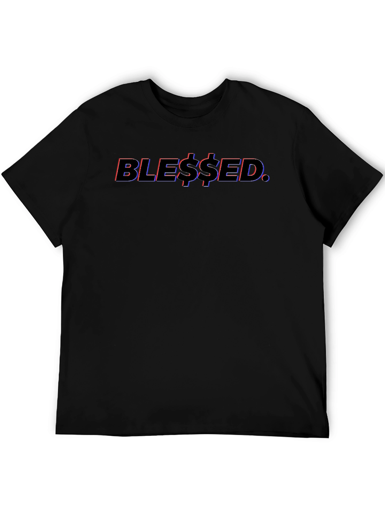 Blessed Graphic Tee - Stylish Black Cotton T-Shirt