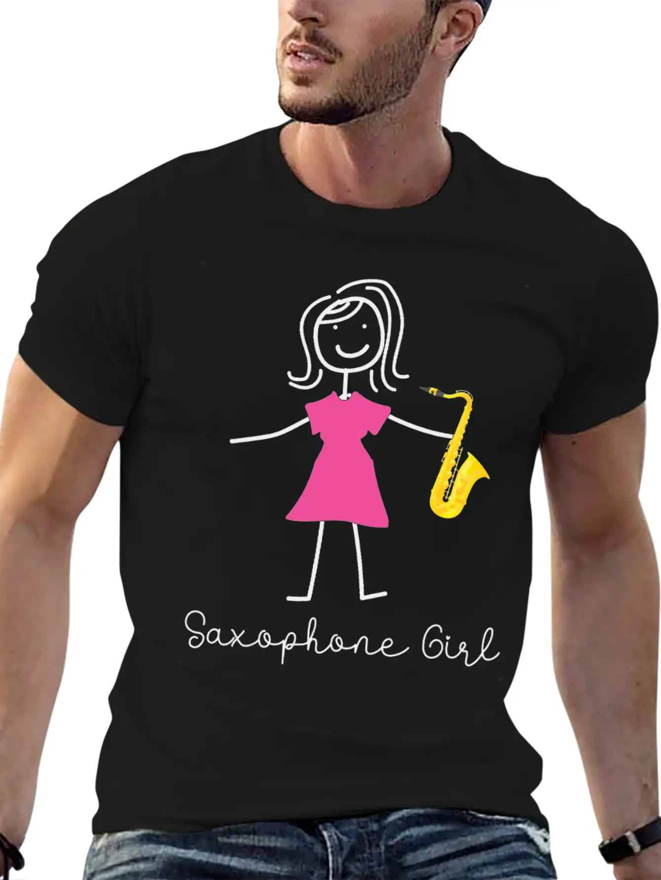 Saxophone Saxophone Girl Unisex Casual T-Shirt – Clean Design For Daily Comfort
