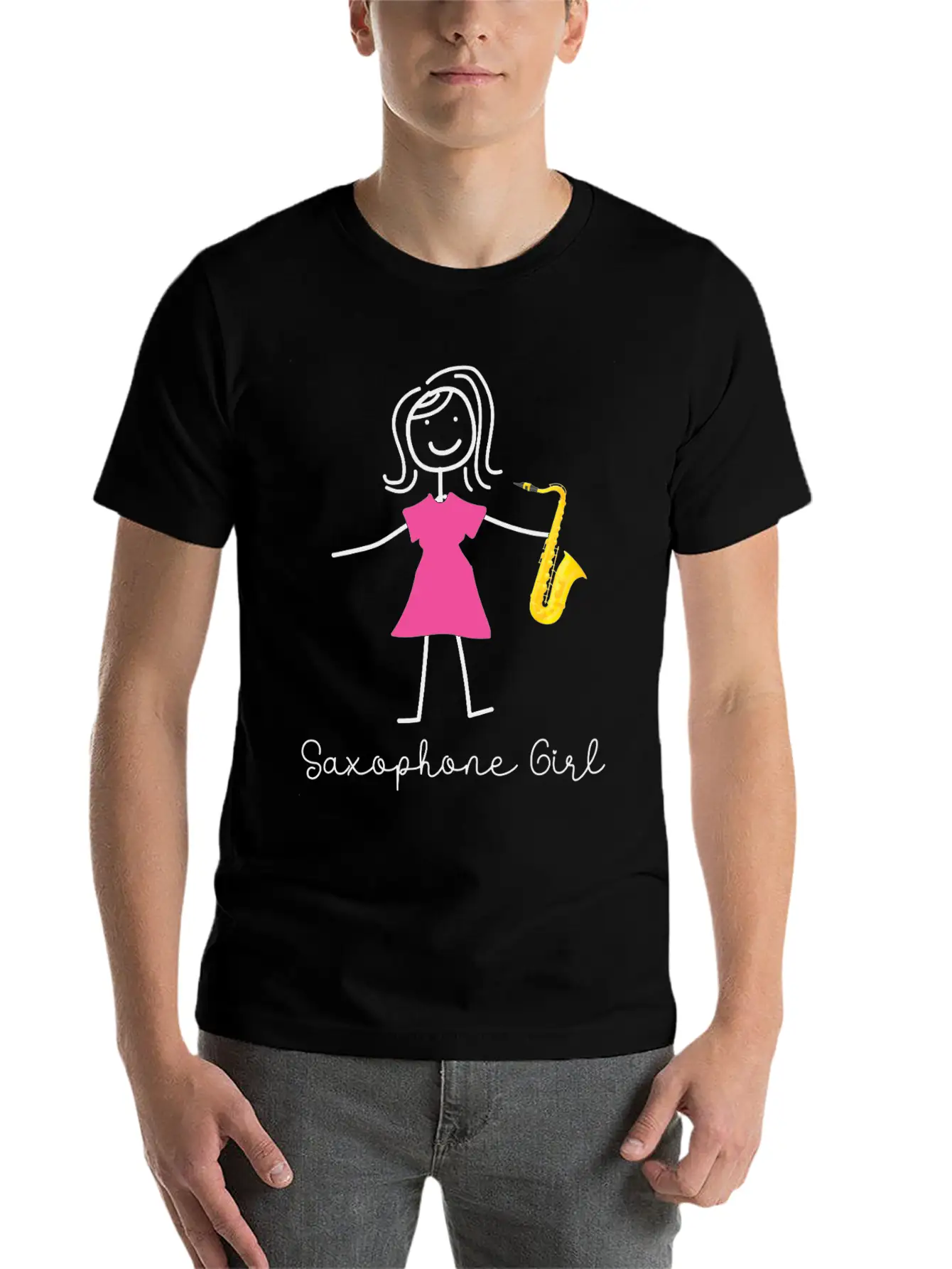 Saxophone Saxophone Girl Unisex Casual T-Shirt – Clean Design For Daily Comfort