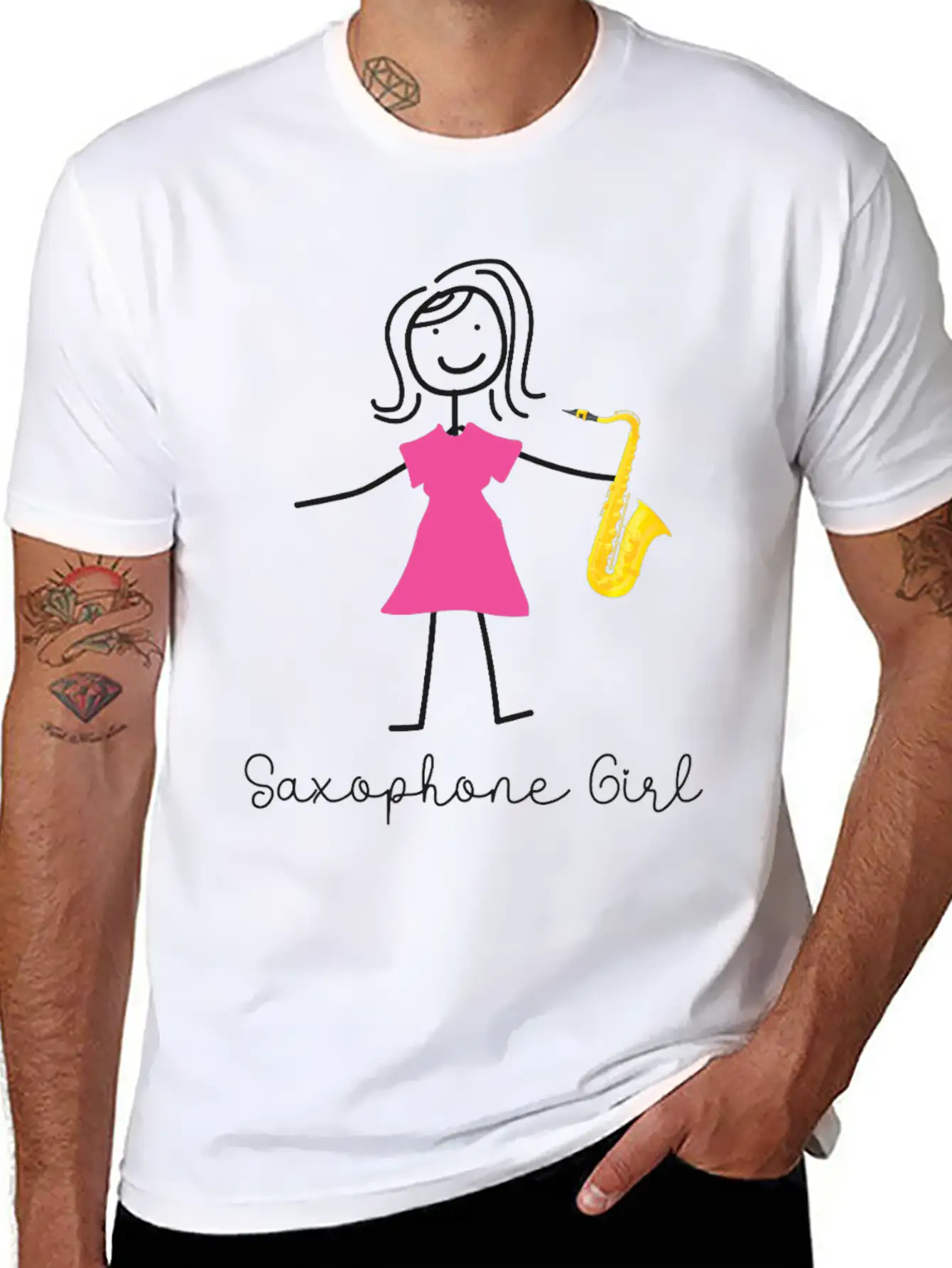 Saxophone Saxophone Girl Unisex Casual T-Shirt – Clean Design For Daily Comfort