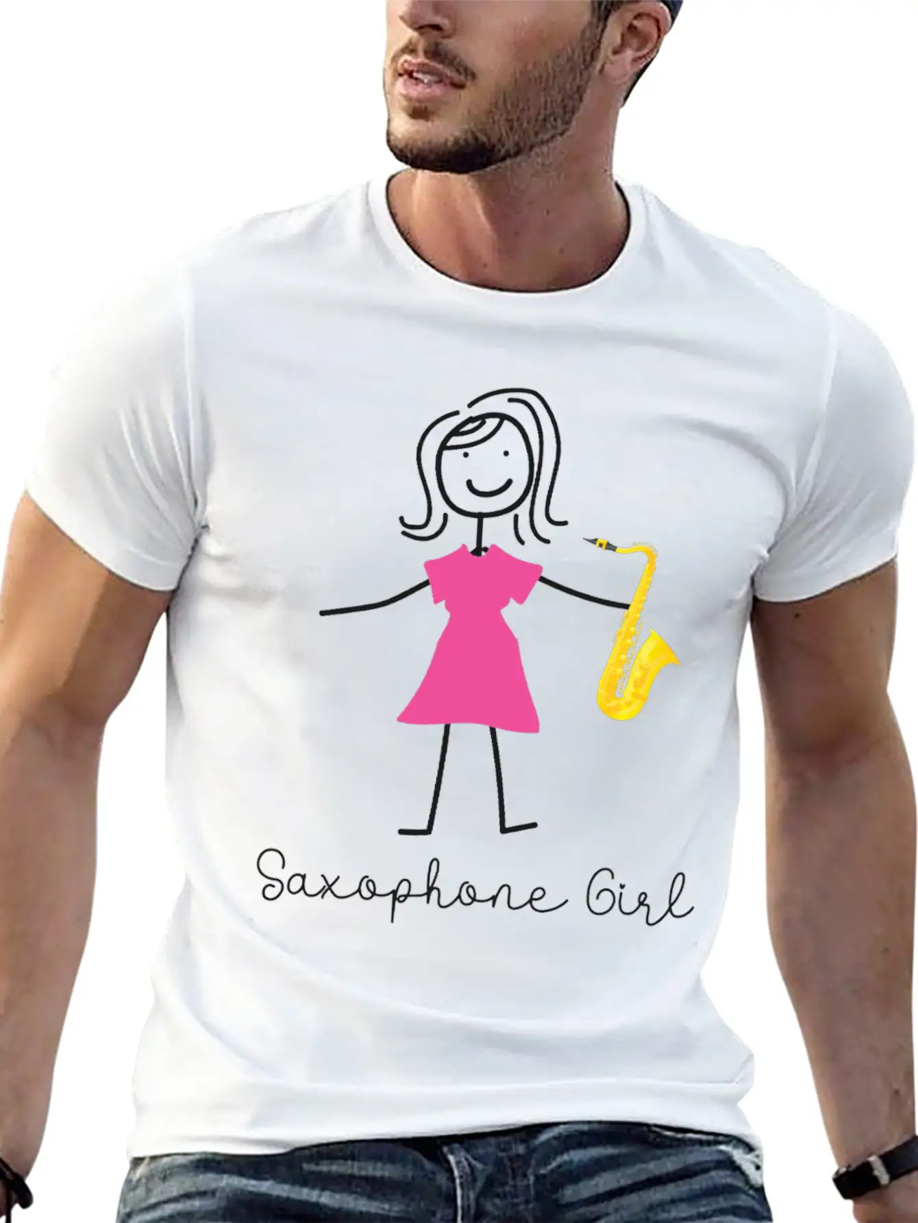Saxophone Saxophone Girl Unisex Casual T-Shirt – Clean Design For Daily Comfort