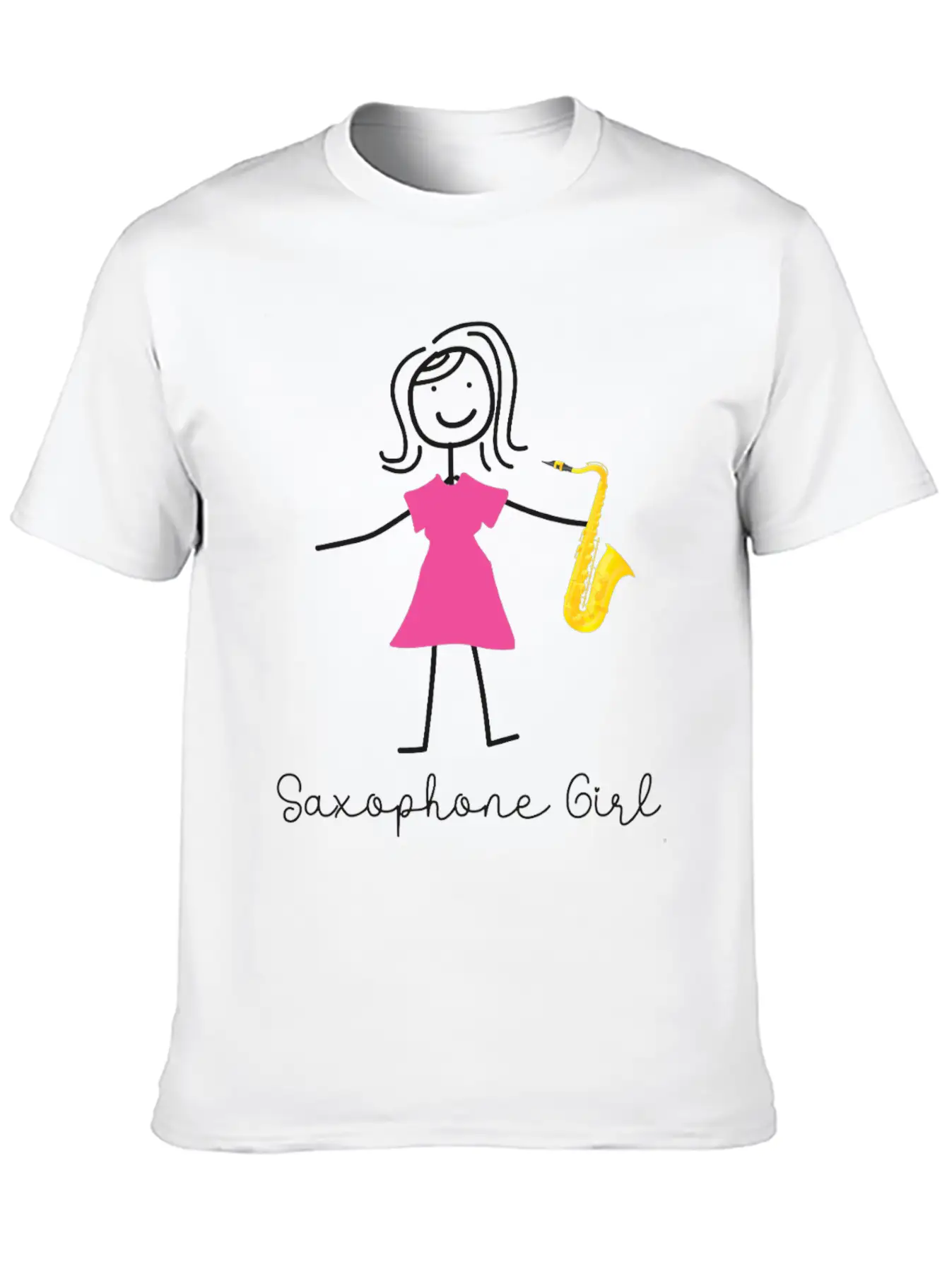 Saxophone Saxophone Girl Unisex Casual T-Shirt – Clean Design For Daily Comfort