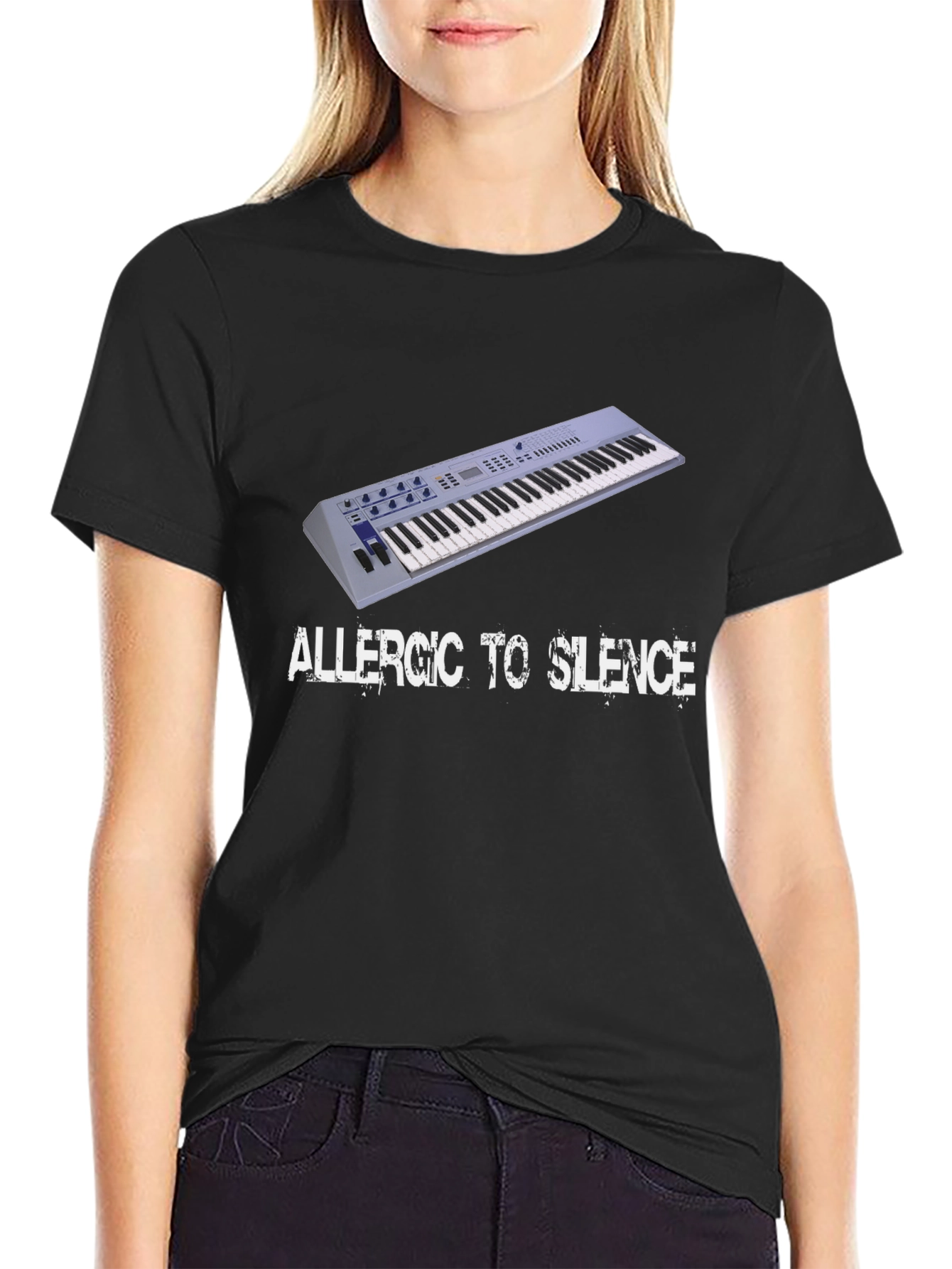 Allergic to Silence Black T-Shirt