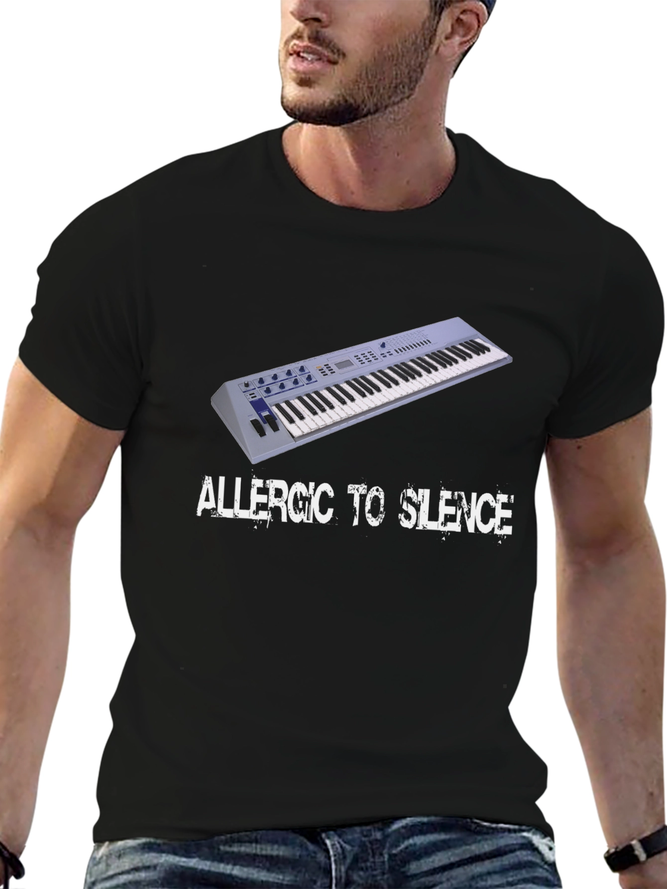 Allergic to Silence Black T-Shirt