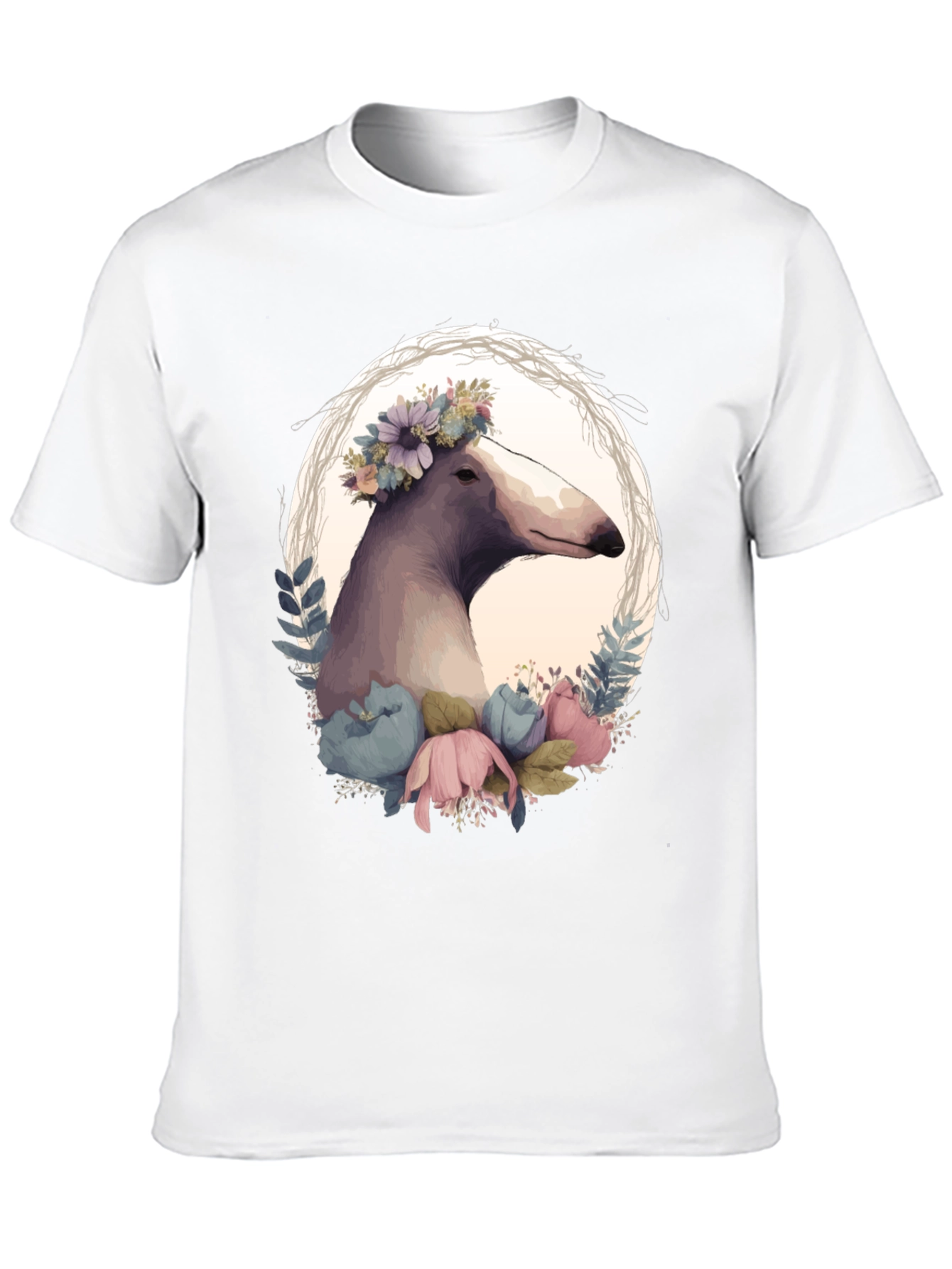 Floral Dog T-Shirt - Unique Graphic Tee