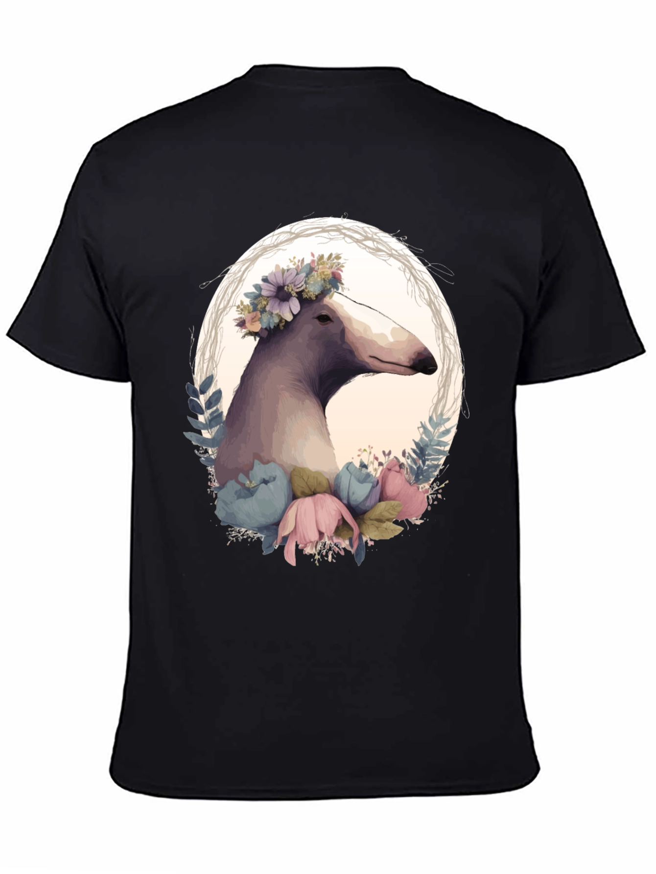 Floral Dog T-Shirt - Unique Graphic Tee
