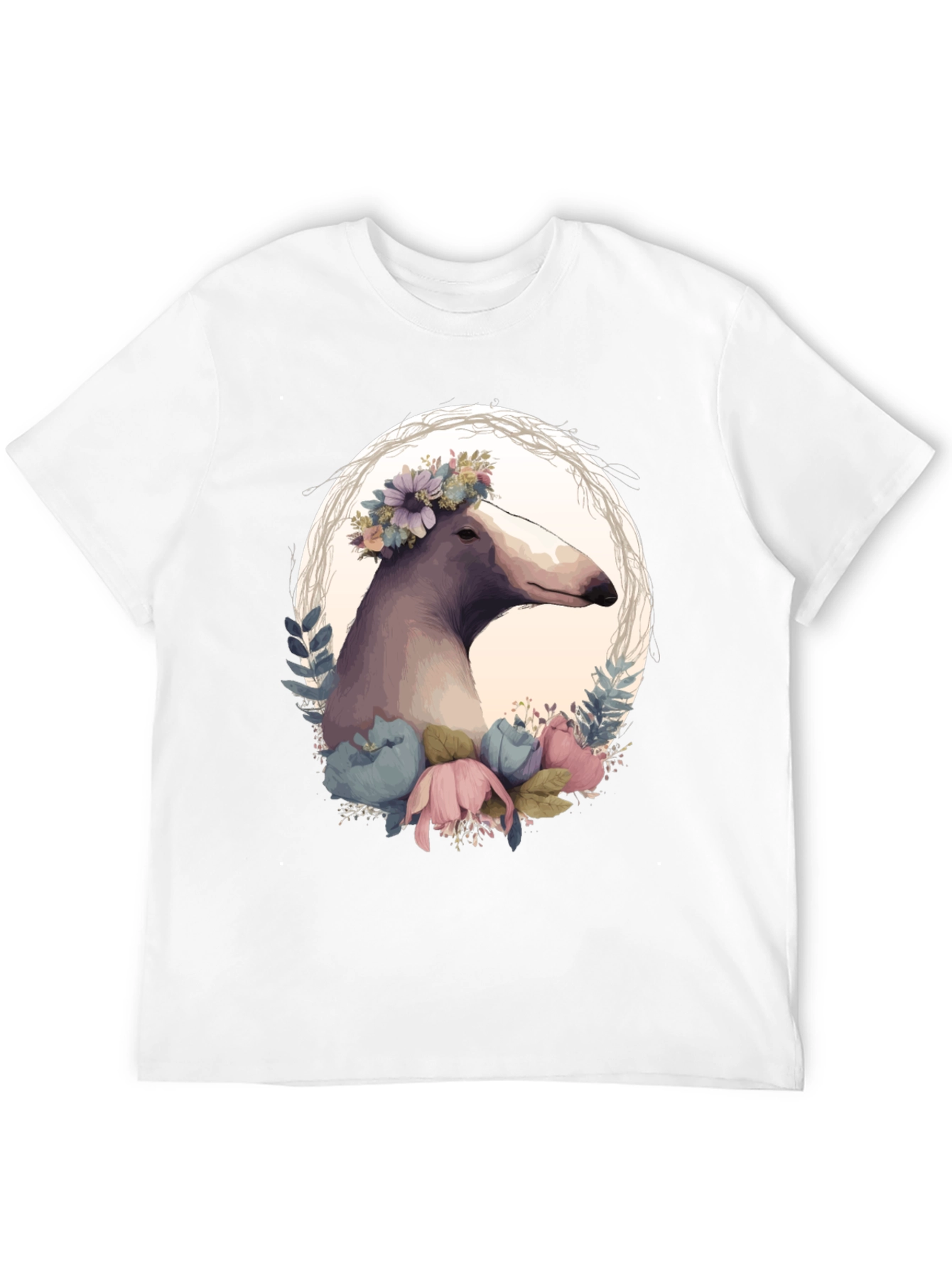 Floral Dog T-Shirt - Unique Graphic Tee