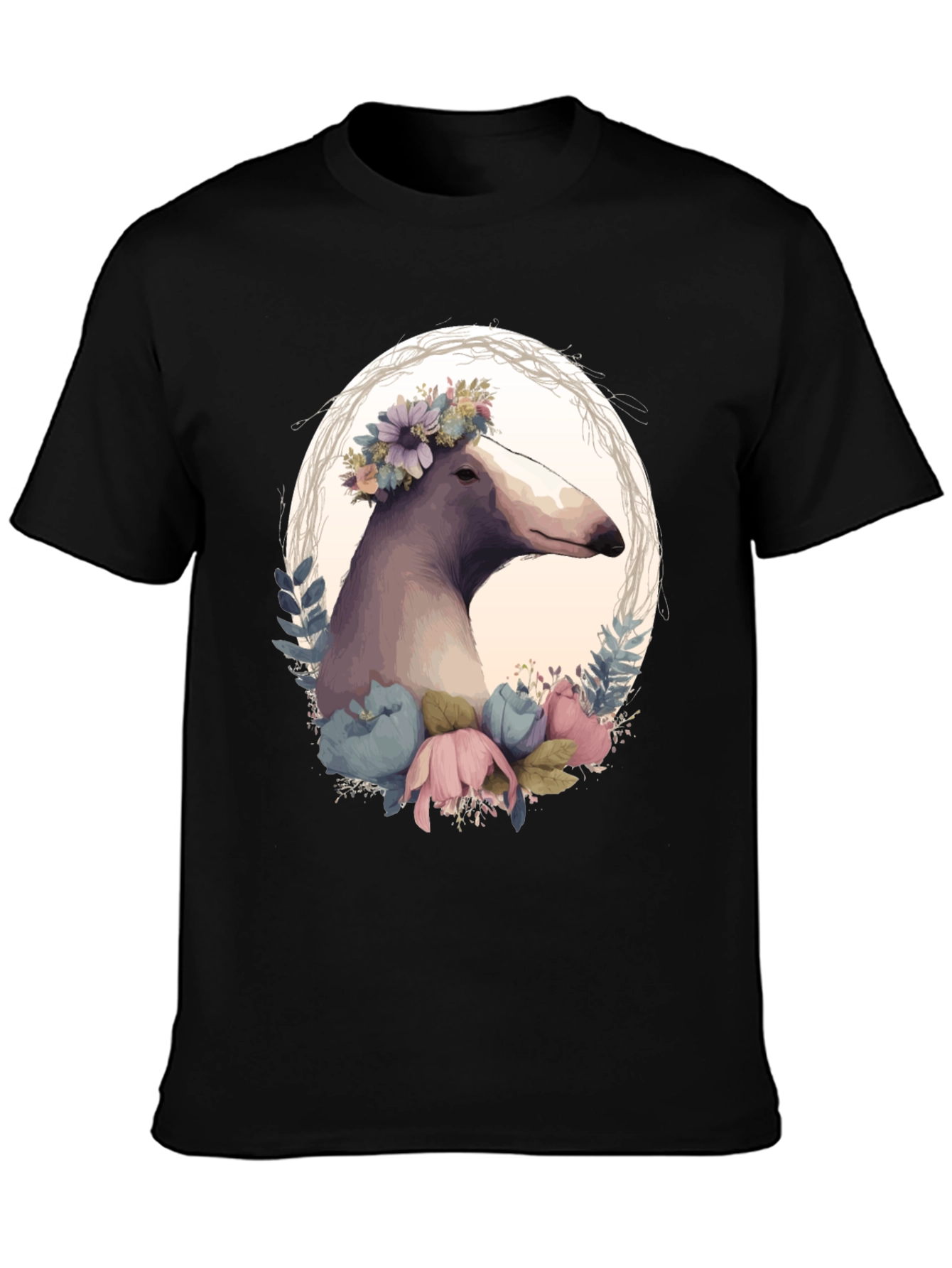 Floral Dog T-Shirt - Unique Graphic Tee