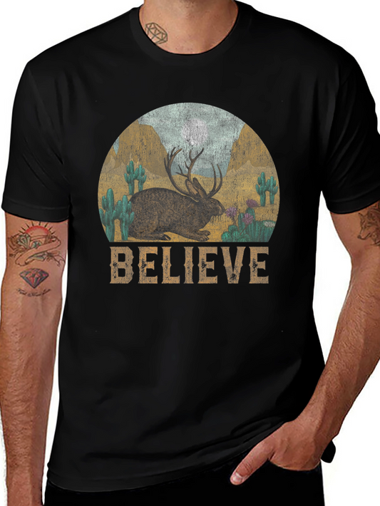 Believe Jackalope Graphic Tee - Western Desert T-Shirt