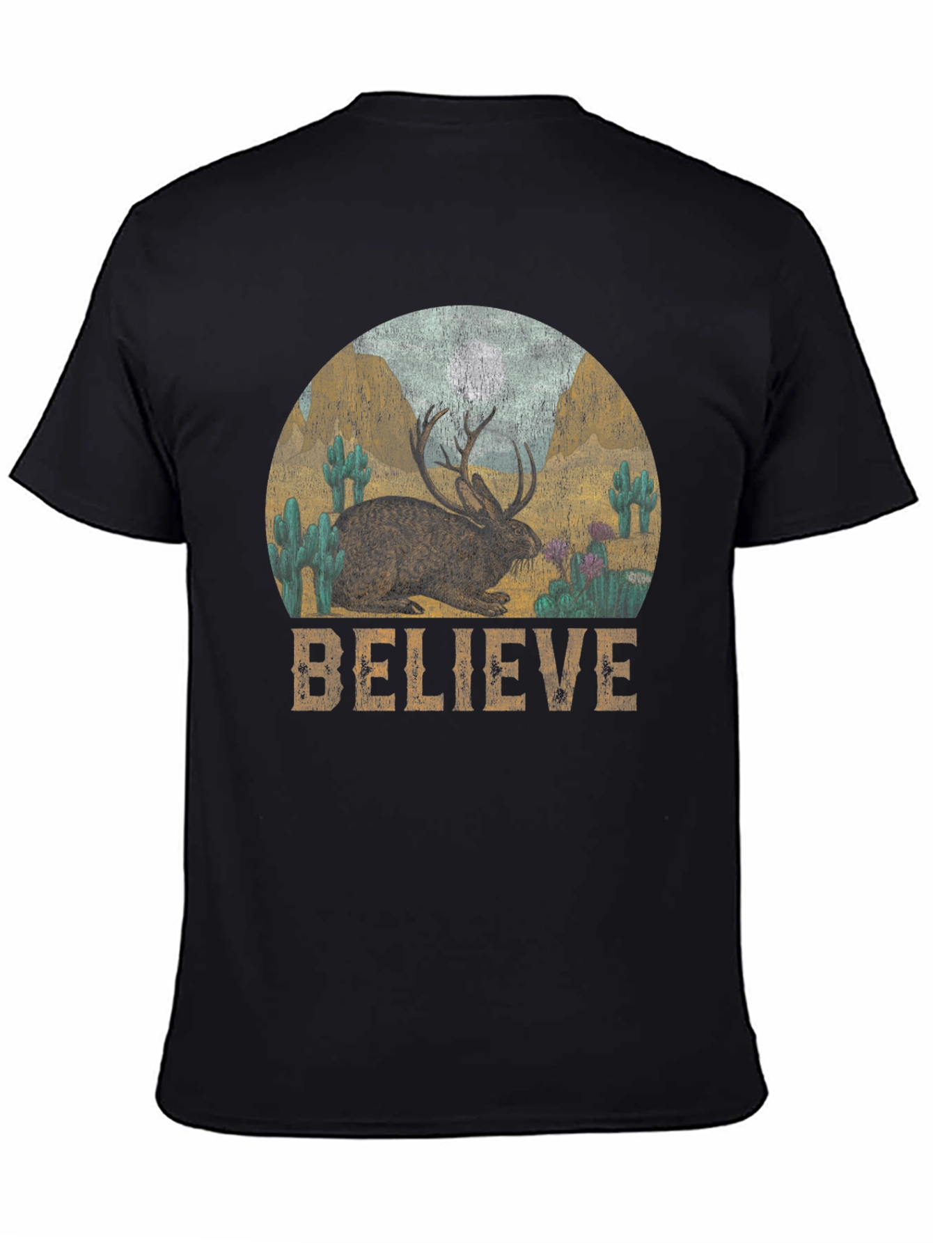 Believe Jackalope Graphic Tee - Western Desert T-Shirt