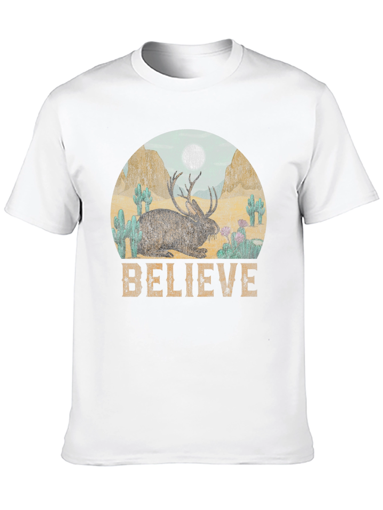 Believe Jackalope Graphic Tee - Western Desert T-Shirt