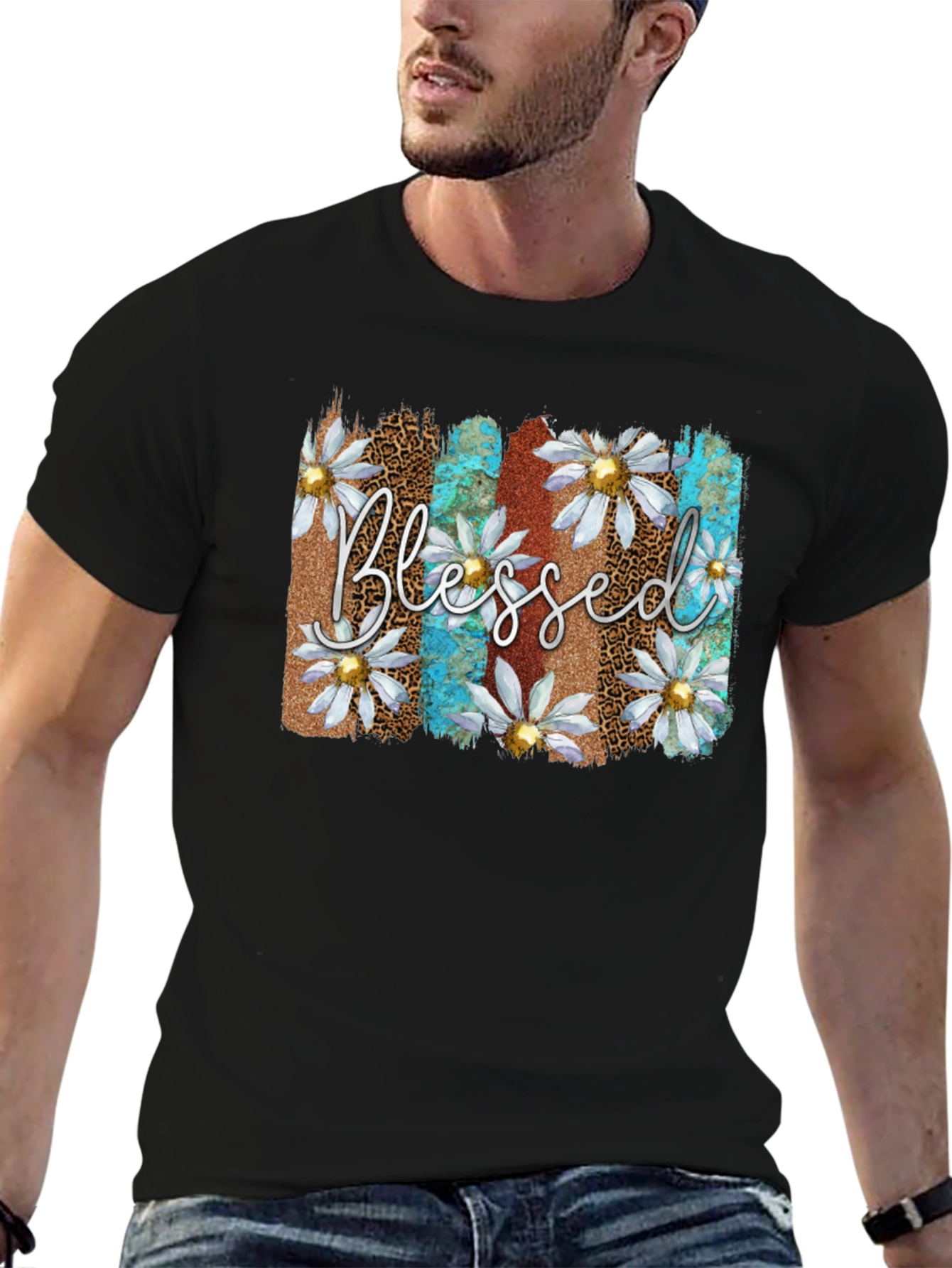 Blessed Floral Graphic T-Shirt