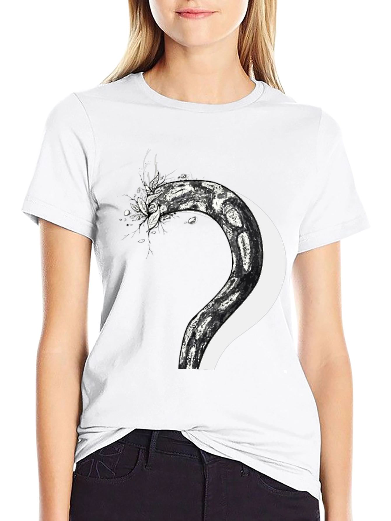 Serpent & Moon Graphic Tee - Mens Black T-Shirt