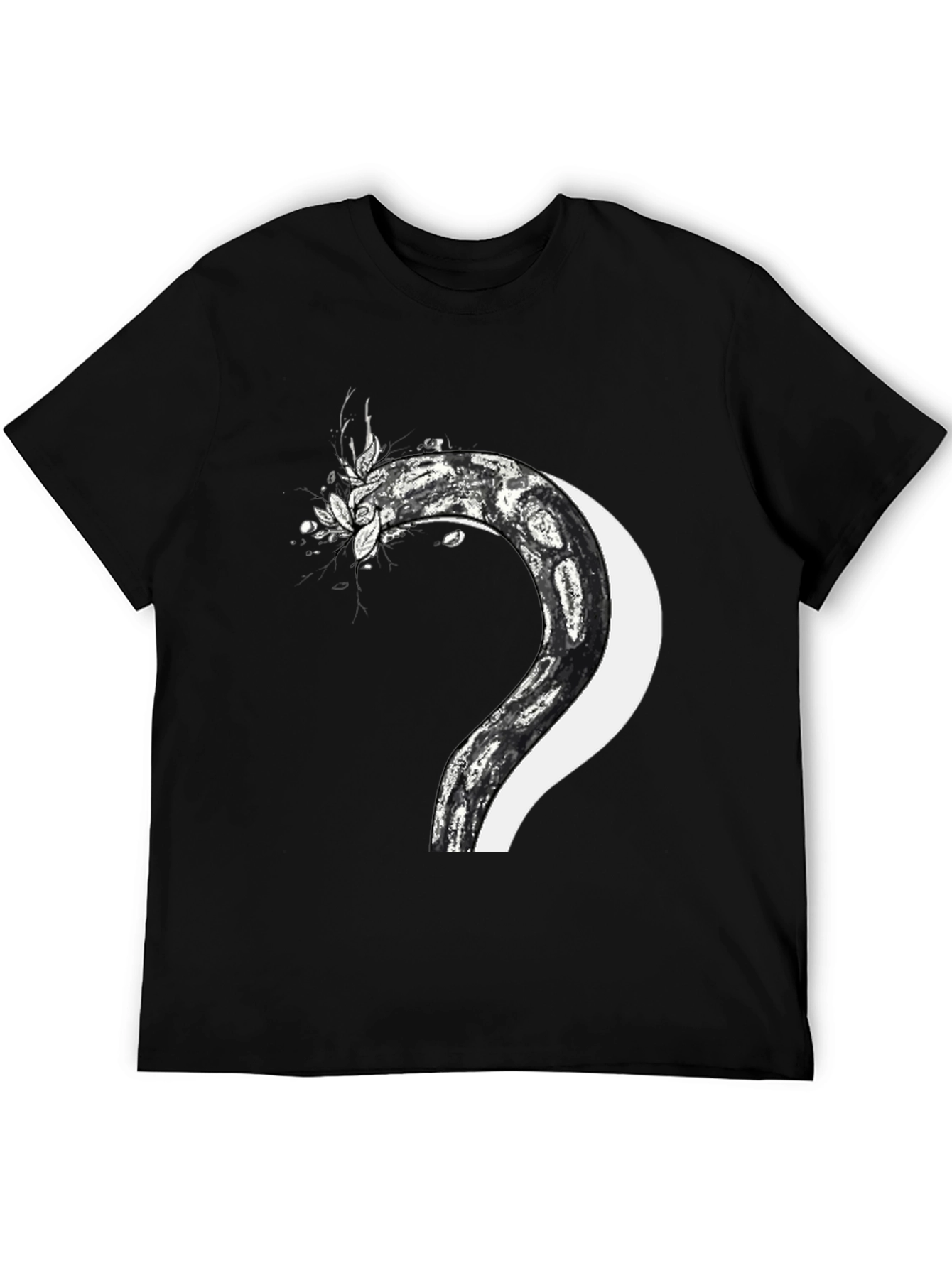 Serpent & Moon Graphic Tee - Mens Black T-Shirt
