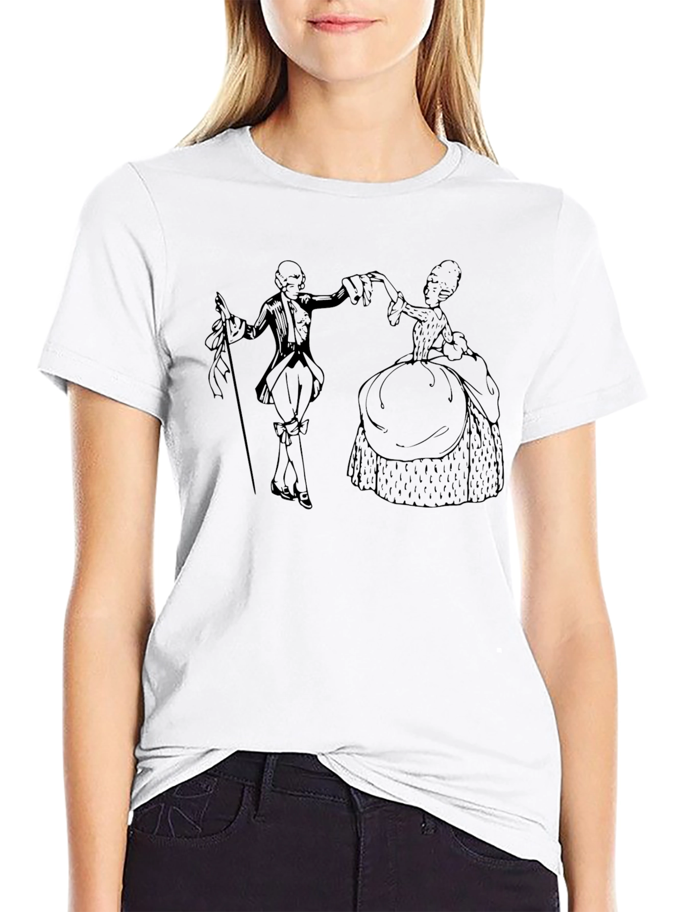 Historical Dance T-Shirt - Elegant Retro Style