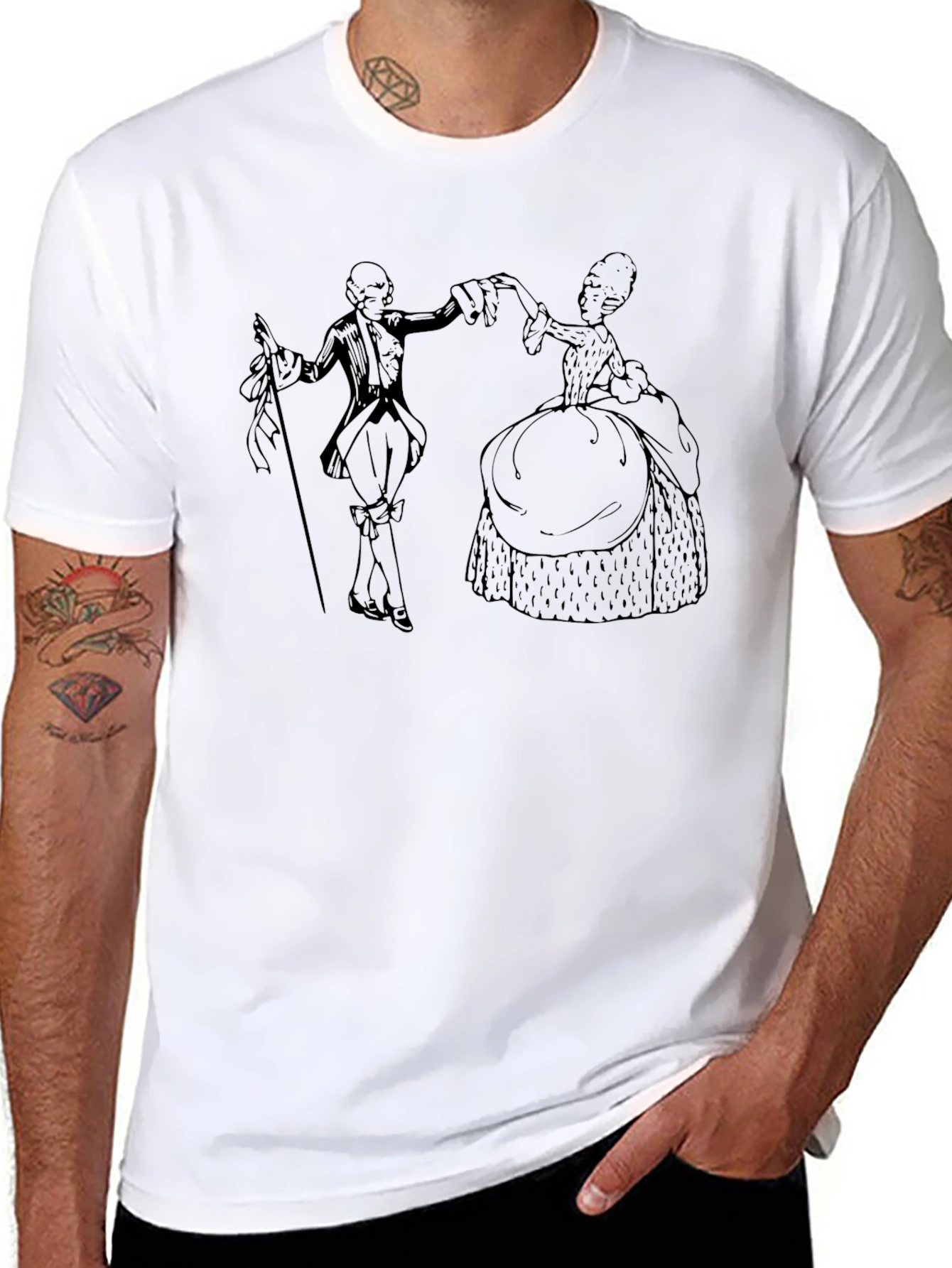 Historical Dance T-Shirt - Elegant Retro Style