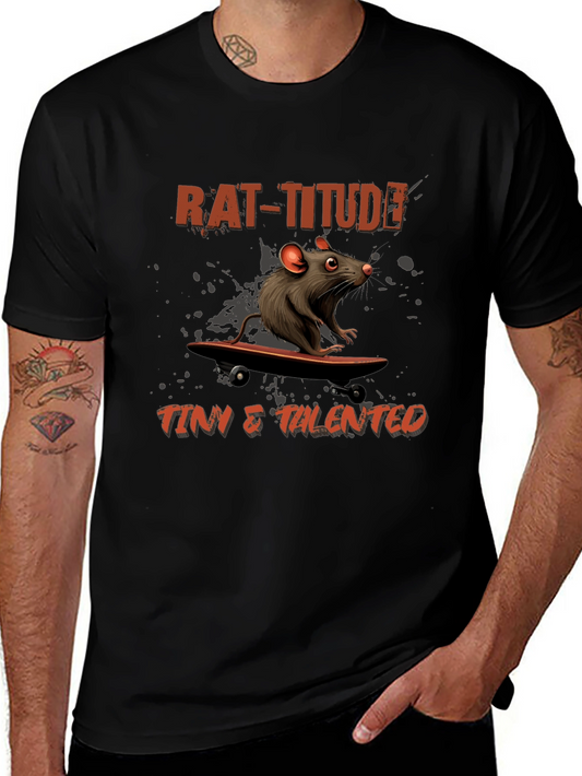 Rat-Titude Skateboarder Tee - Tiny & Talented