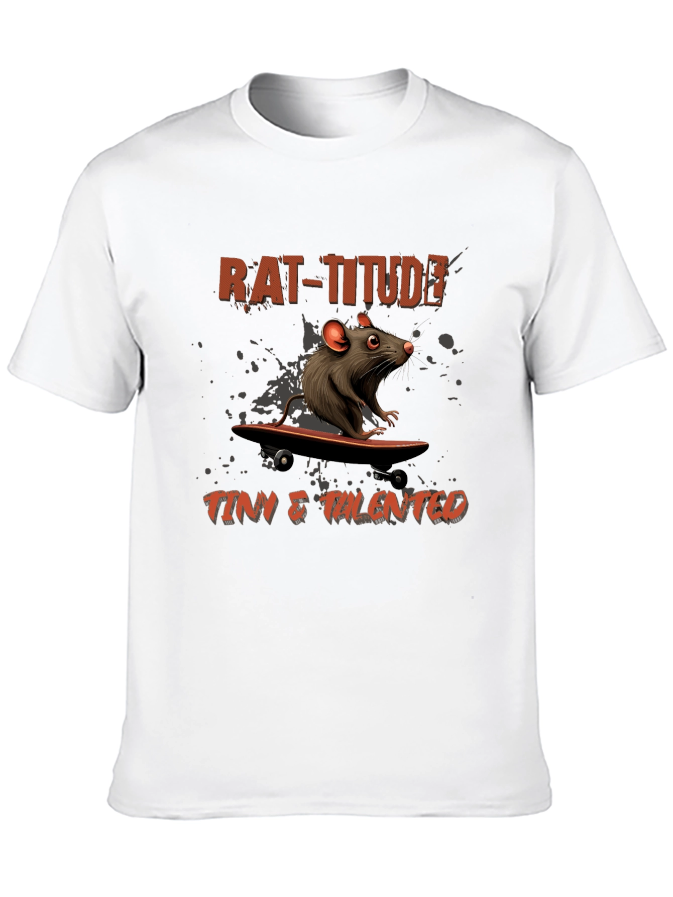 Rat-Titude Skateboarder Tee - Tiny & Talented