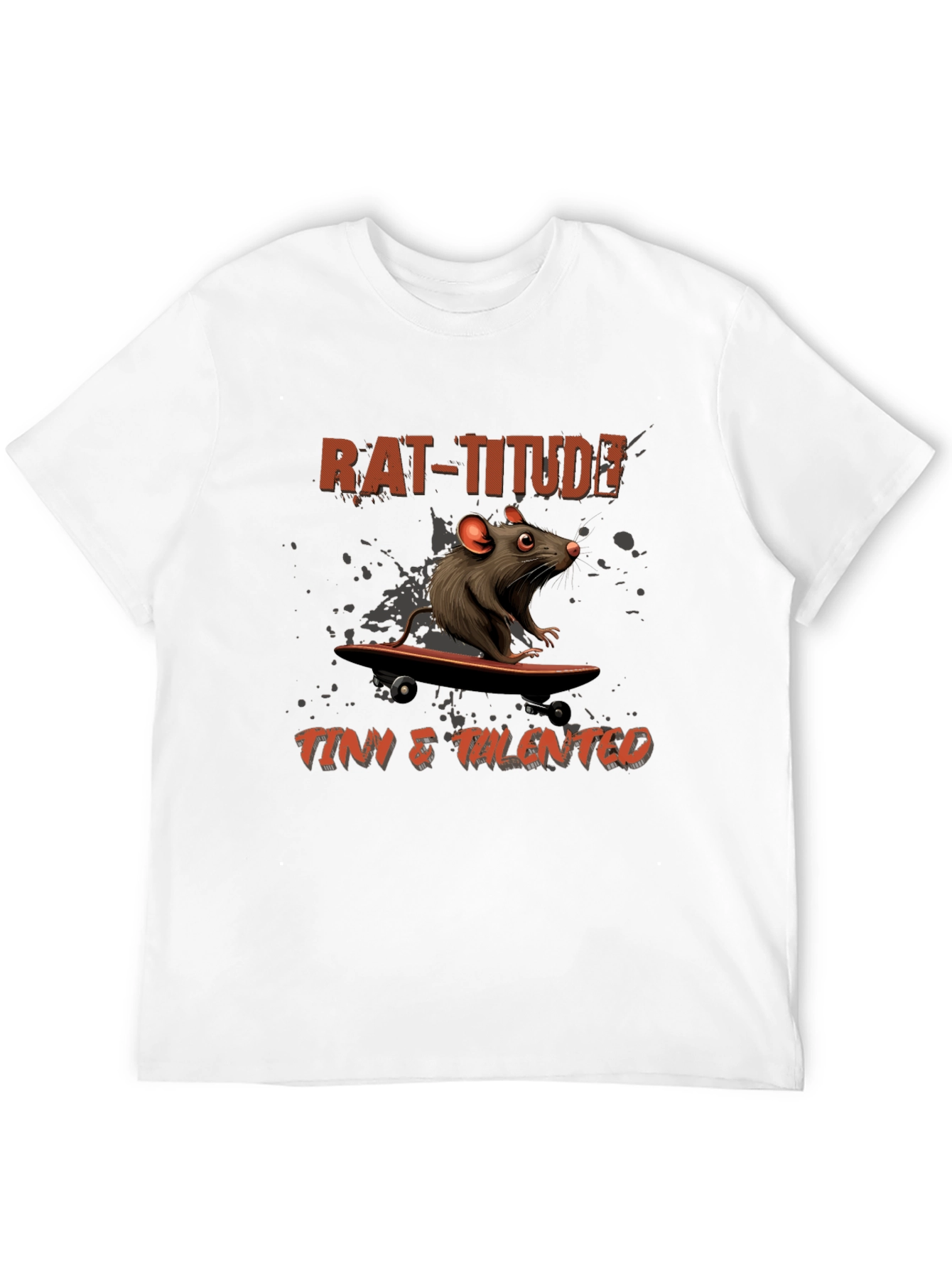 Rat-Titude Skateboarder Tee - Tiny & Talented