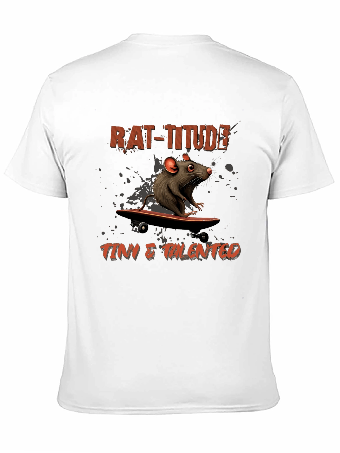 Rat-Titude Skateboarder Tee - Tiny & Talented