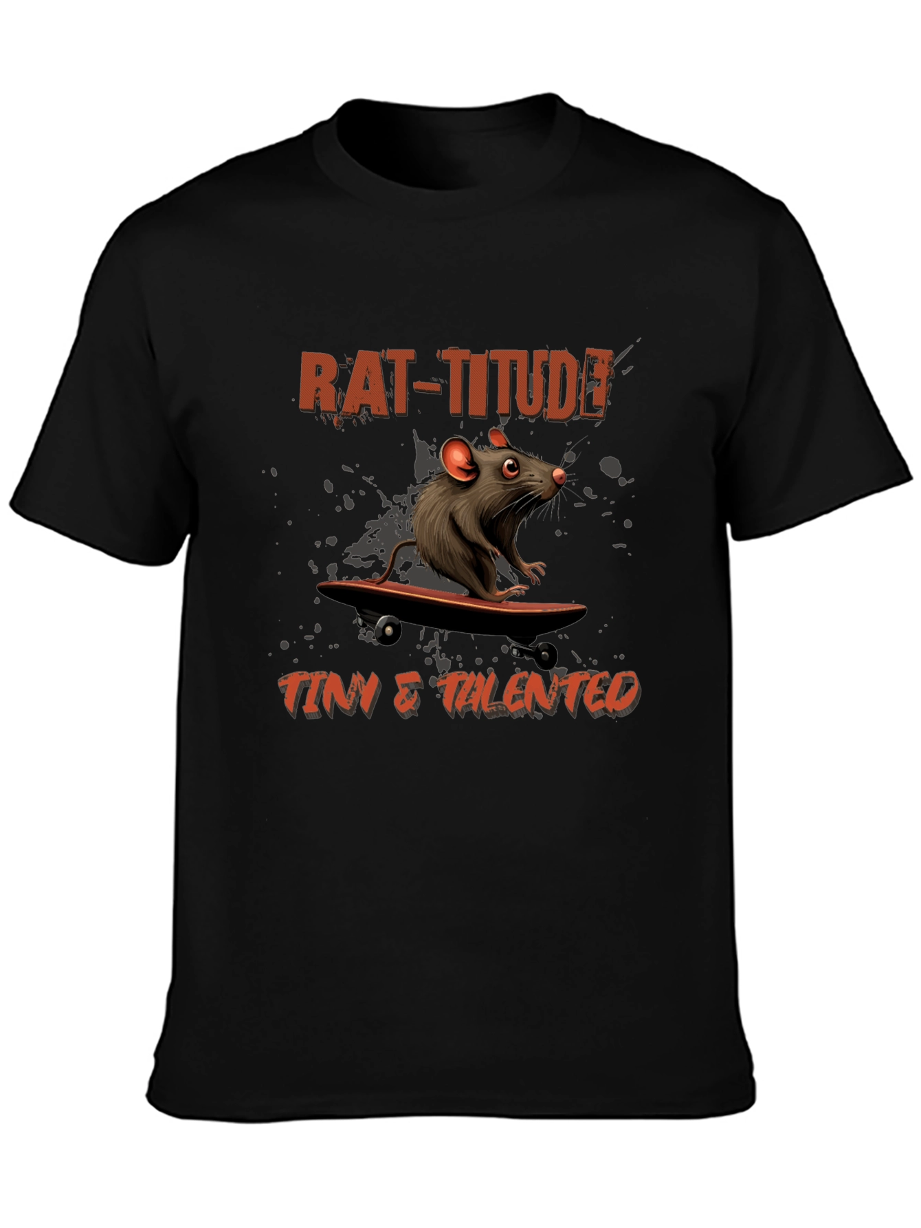 Rat-Titude Skateboarder Tee - Tiny & Talented