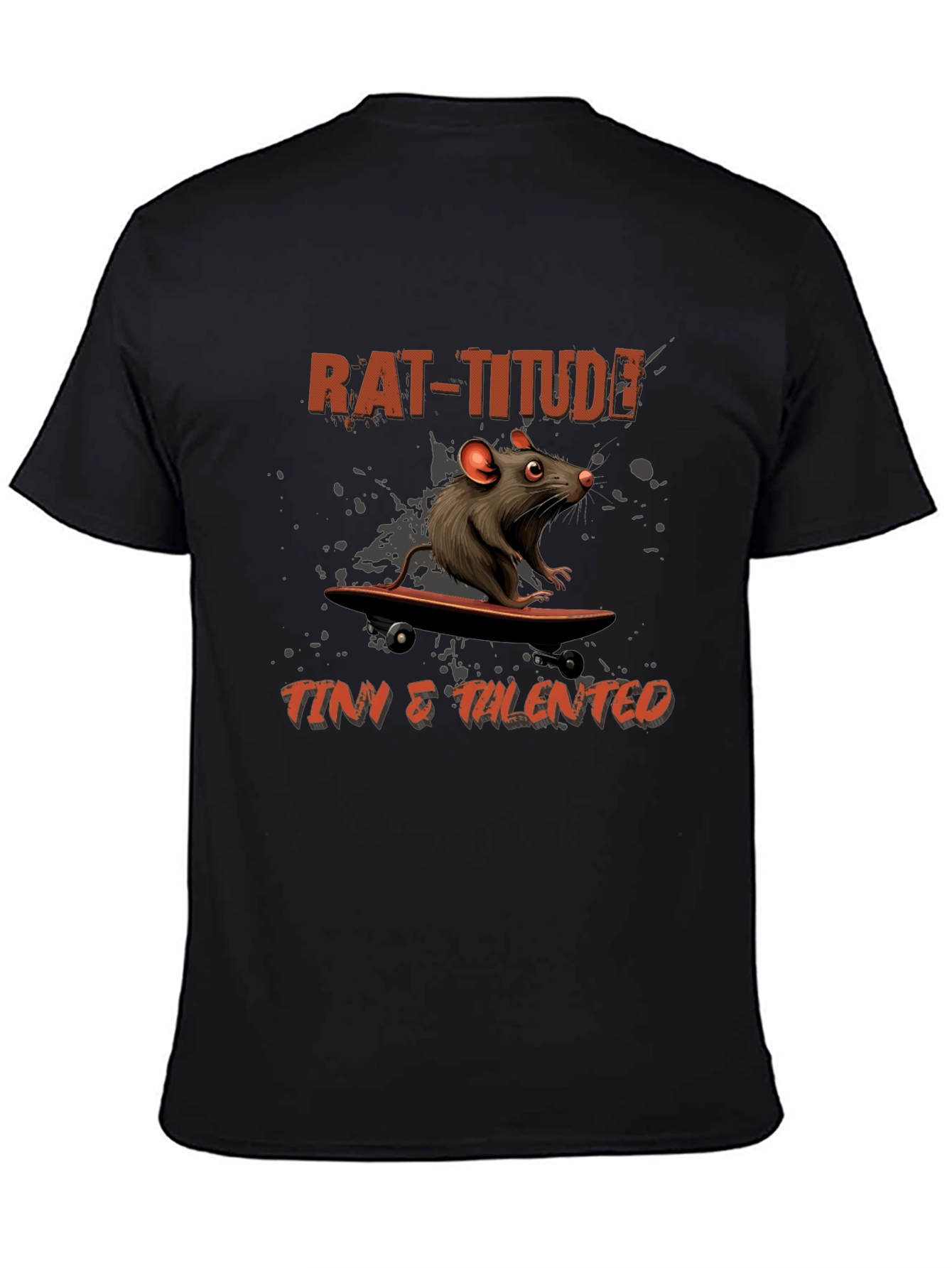 Rat-Titude Skateboarder Tee - Tiny & Talented