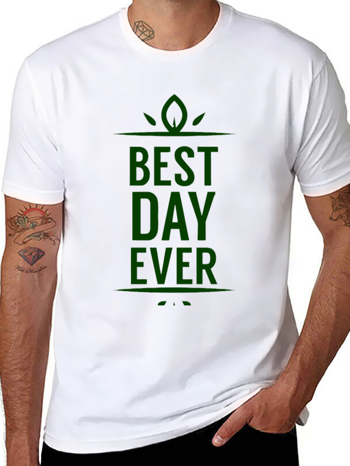Best Day Ever T-Shirt - Black Cotton Graphic Tee